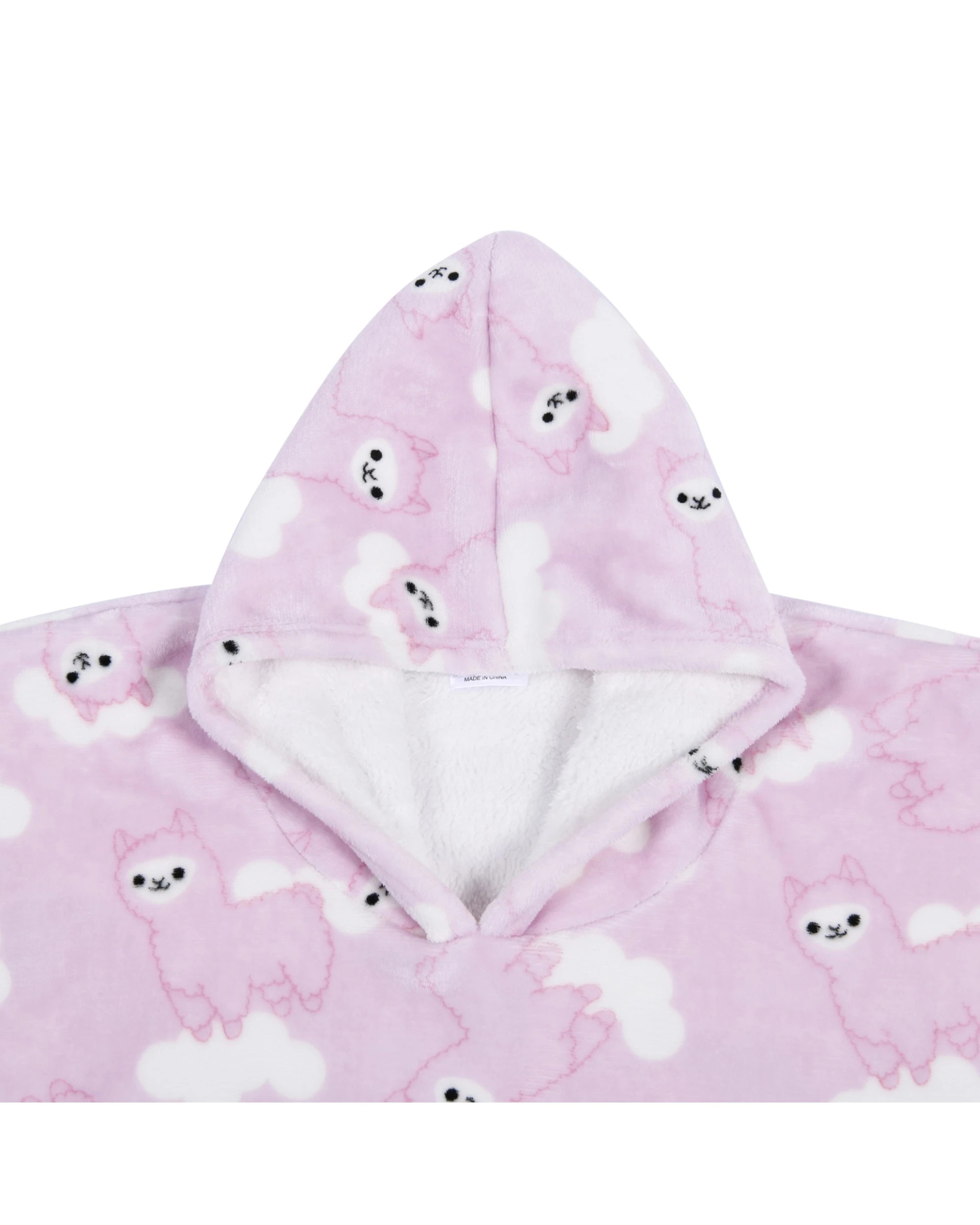 4 UGGO WEAR Giant Hoodie Llama Face Adult - ONE SIZE - Light Pink, 4 of 5