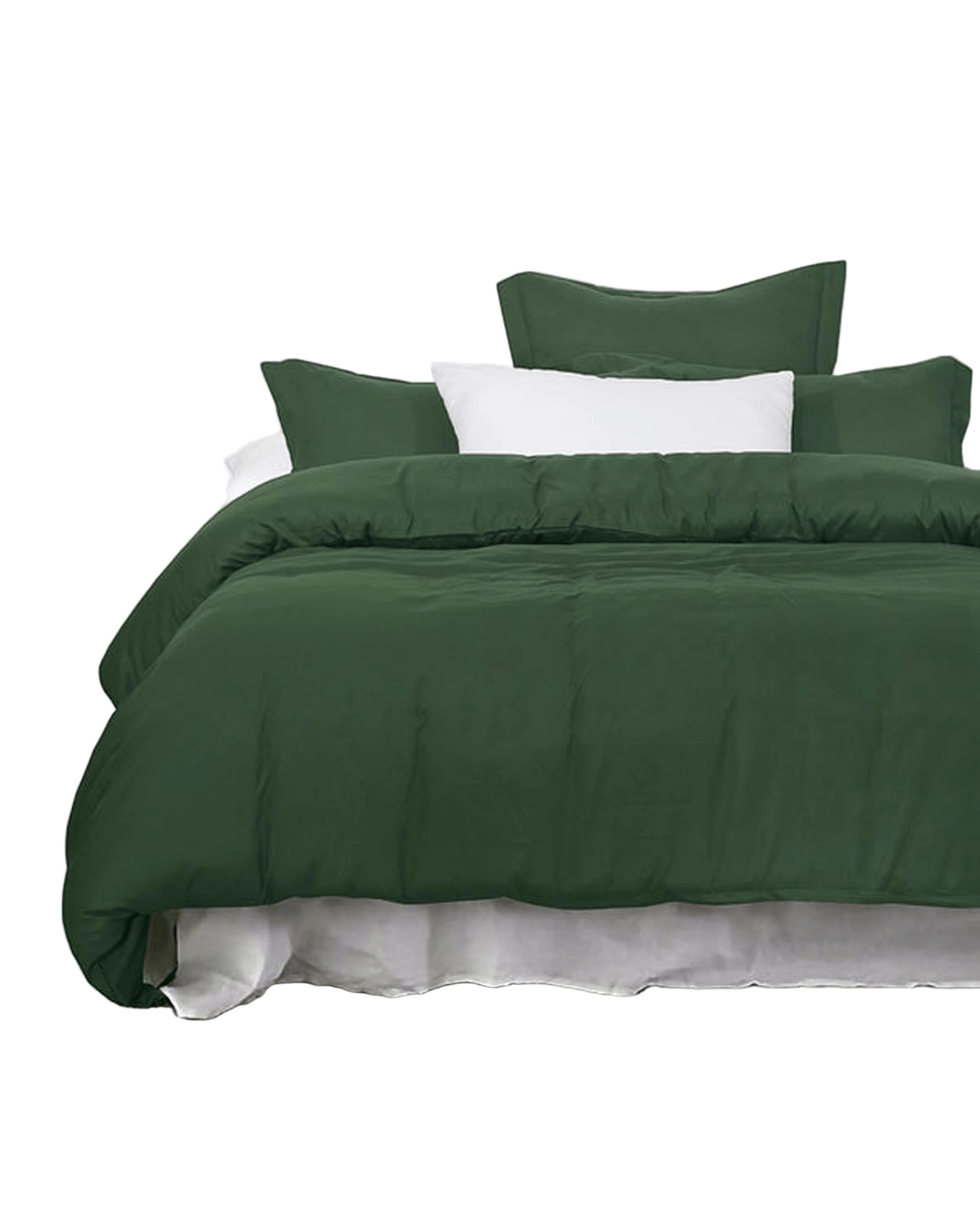 1 Amsons Quilt Cover Set With Extra Standard Pillow Covers - Queen Bed - Green, 1 of 6