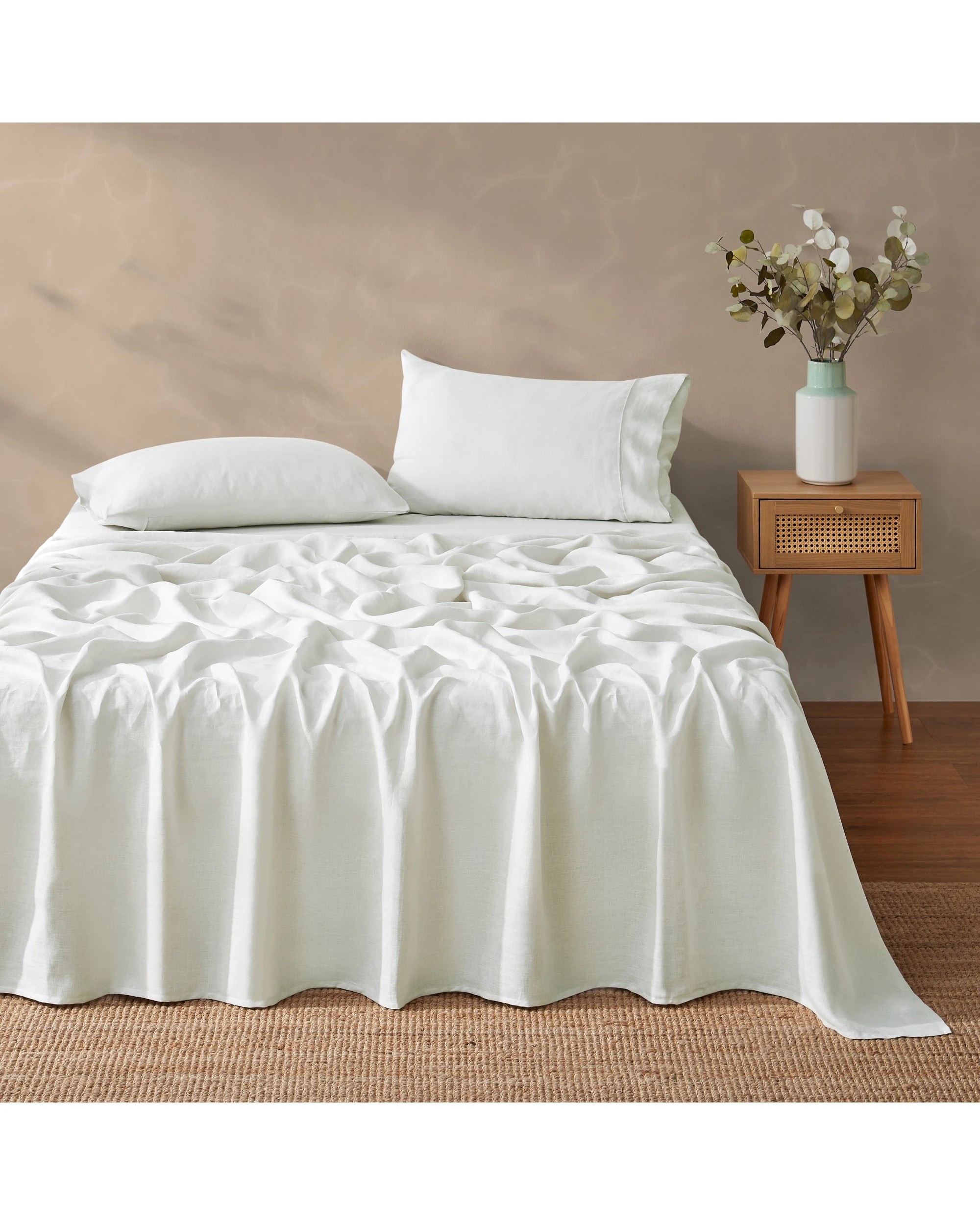 1 Natural Home Vintage Washed 100% Hemp Sheet Set - King Bed - Dove Grey, 1 of 8