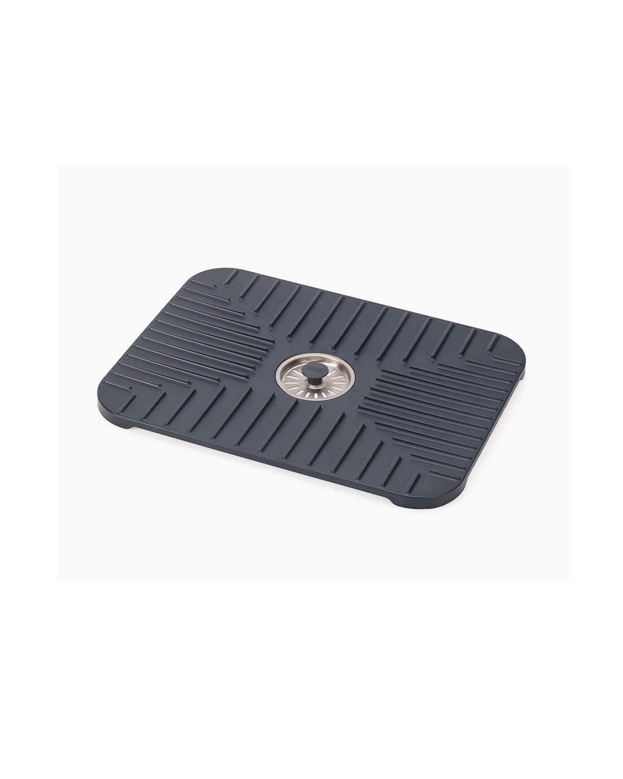 1 Joseph Joseph SinkShield Sink Saver Protector Mat Large Removable Plug - Grey, 1 of 7