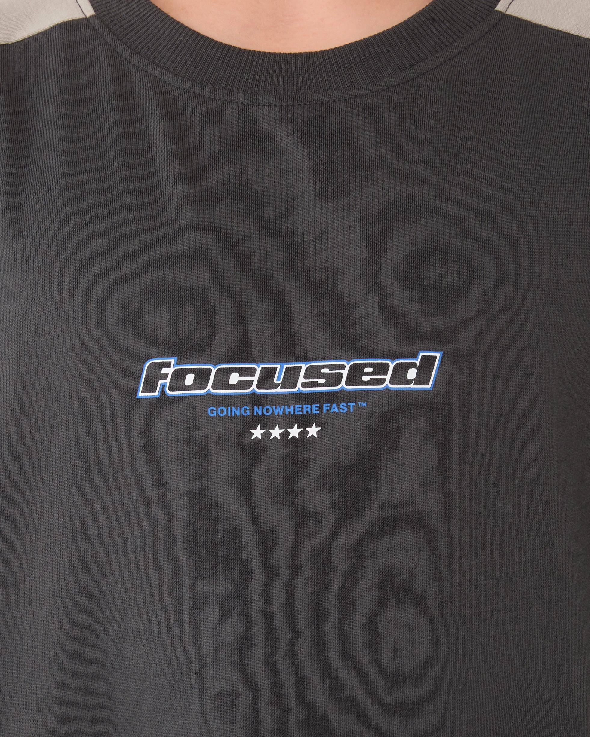 5 Short Sleeve Panelled Printed T-shirt Blk Sand, 5 of 8