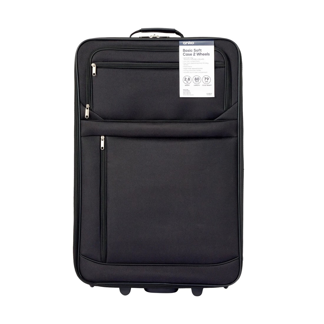 8 72cm 2 Wheels Basic Soft Case - Black, 8 of 8