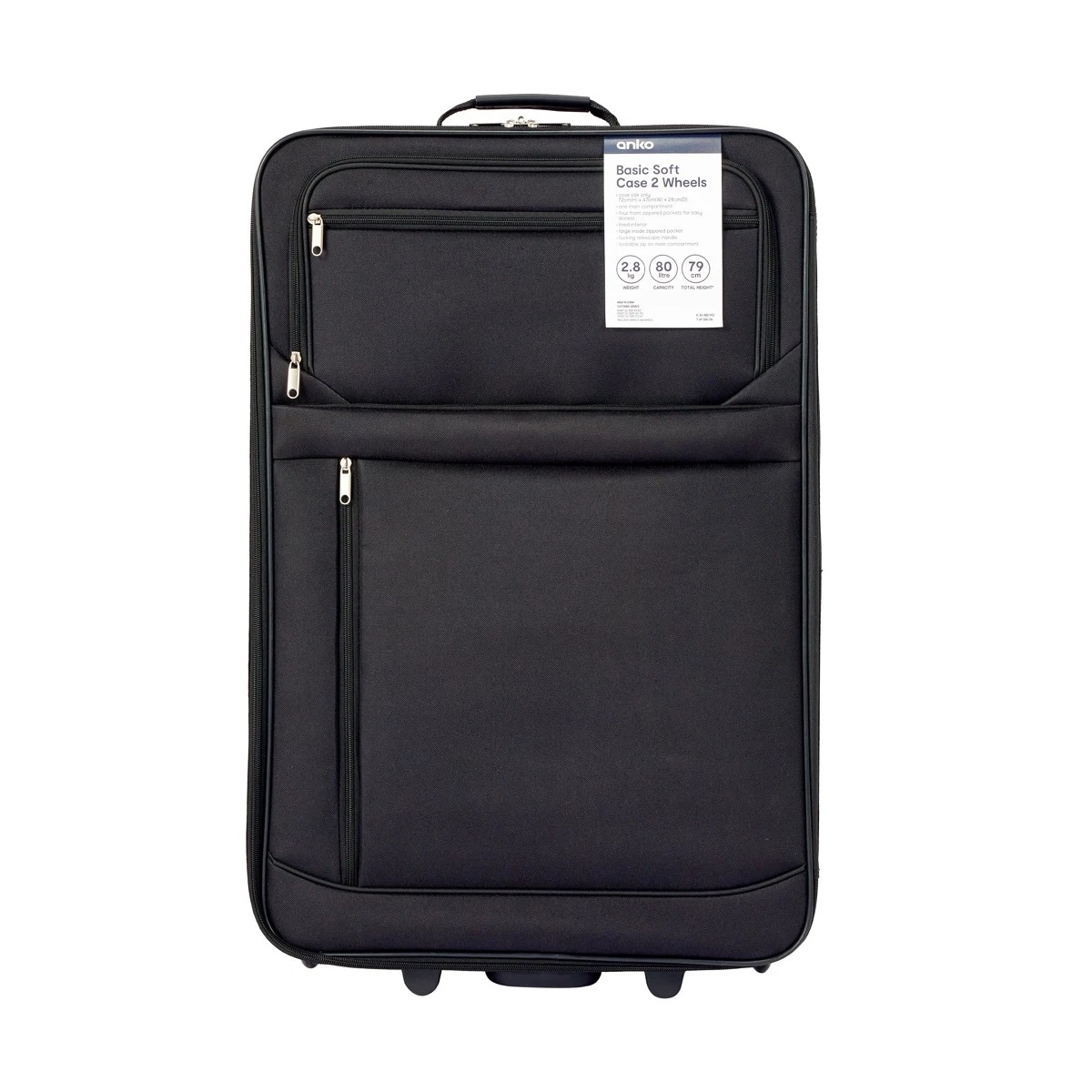 9 72cm 2 Wheels Basic Soft Case - Black, 9 of 9