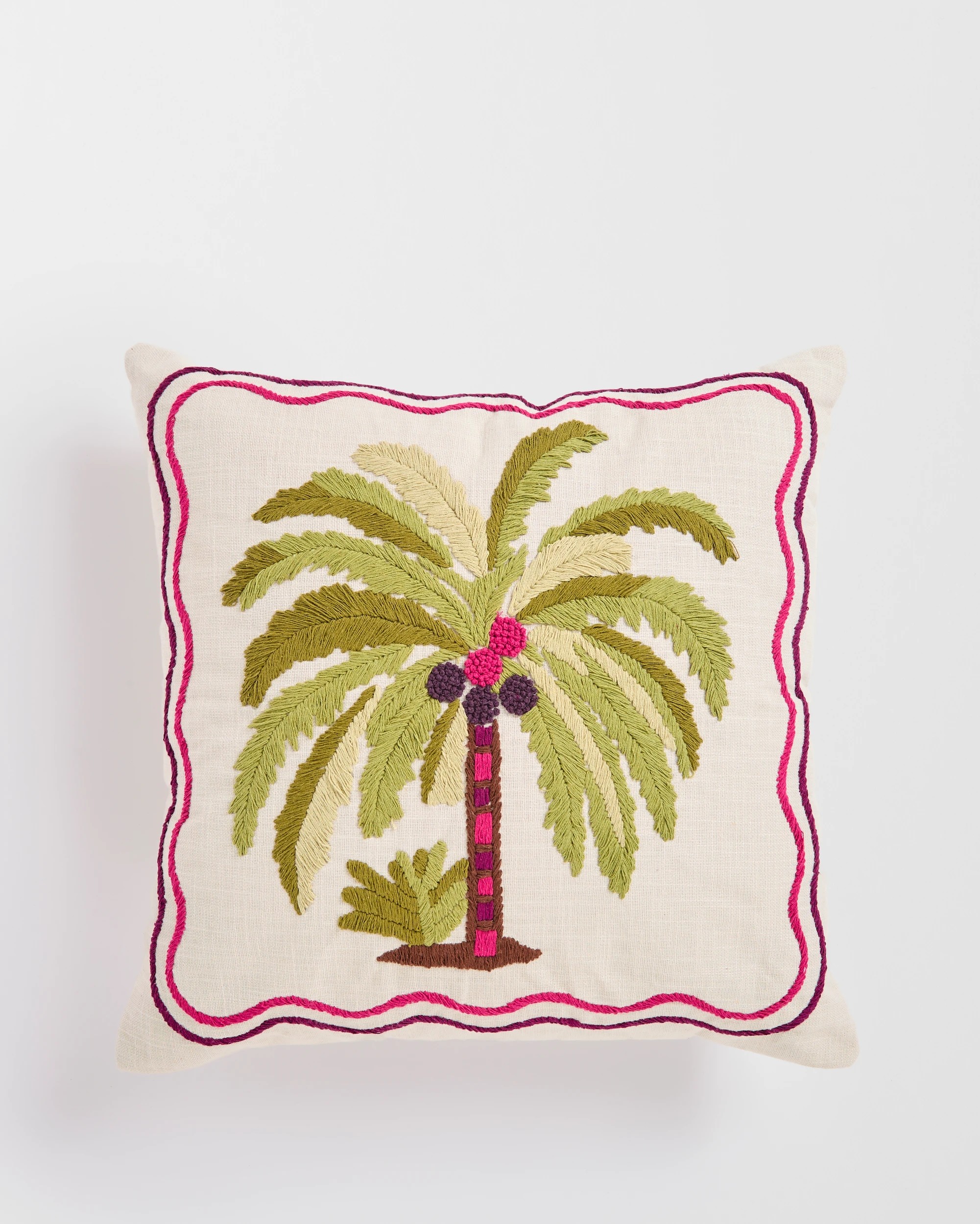 1 Target Palmer Embroidered Cushion - Pumice - Natural, 1 of 2