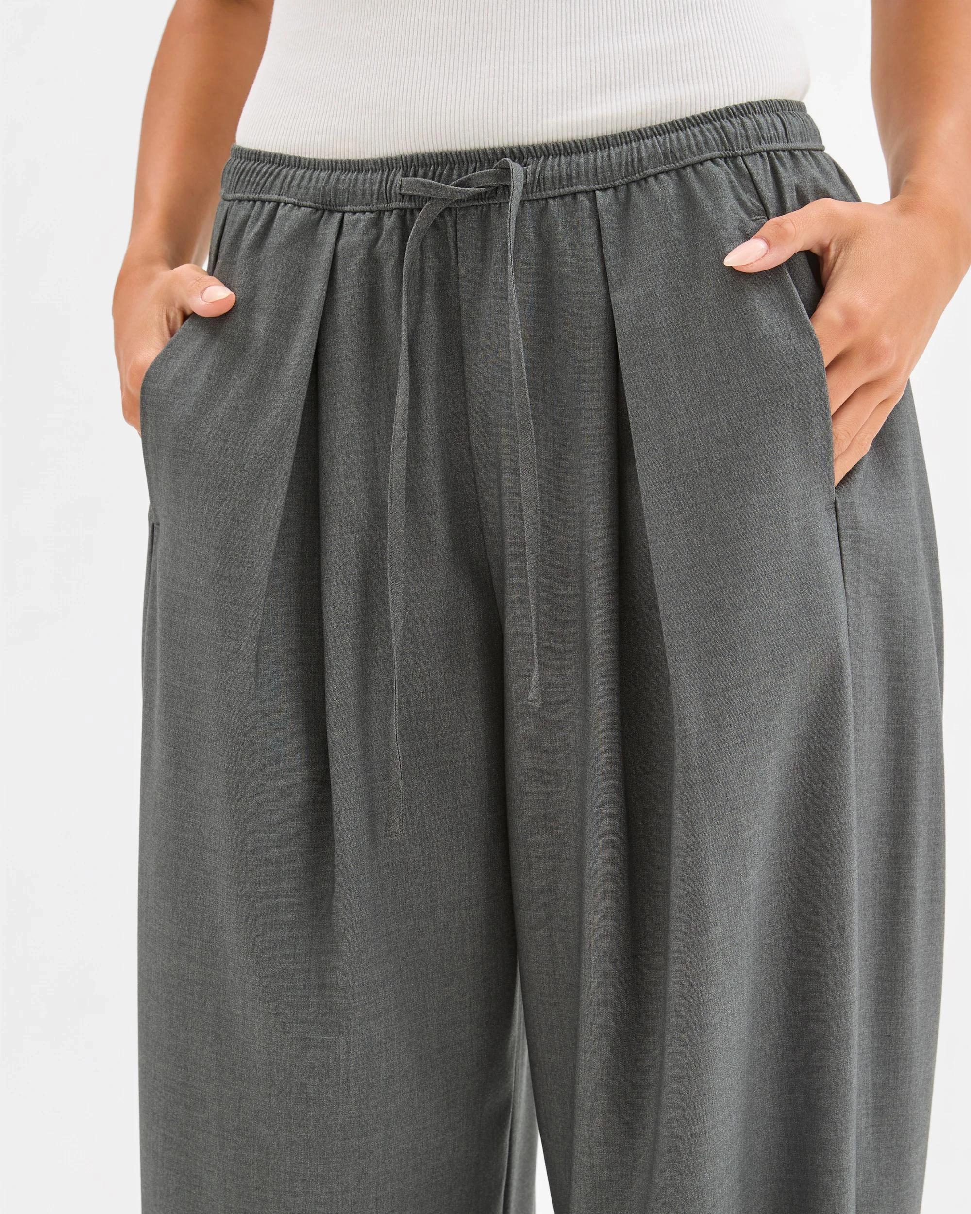 5 Lily Loves Balloon Leg Tailored Pants GRAPHITE MARLE, 5 of 6