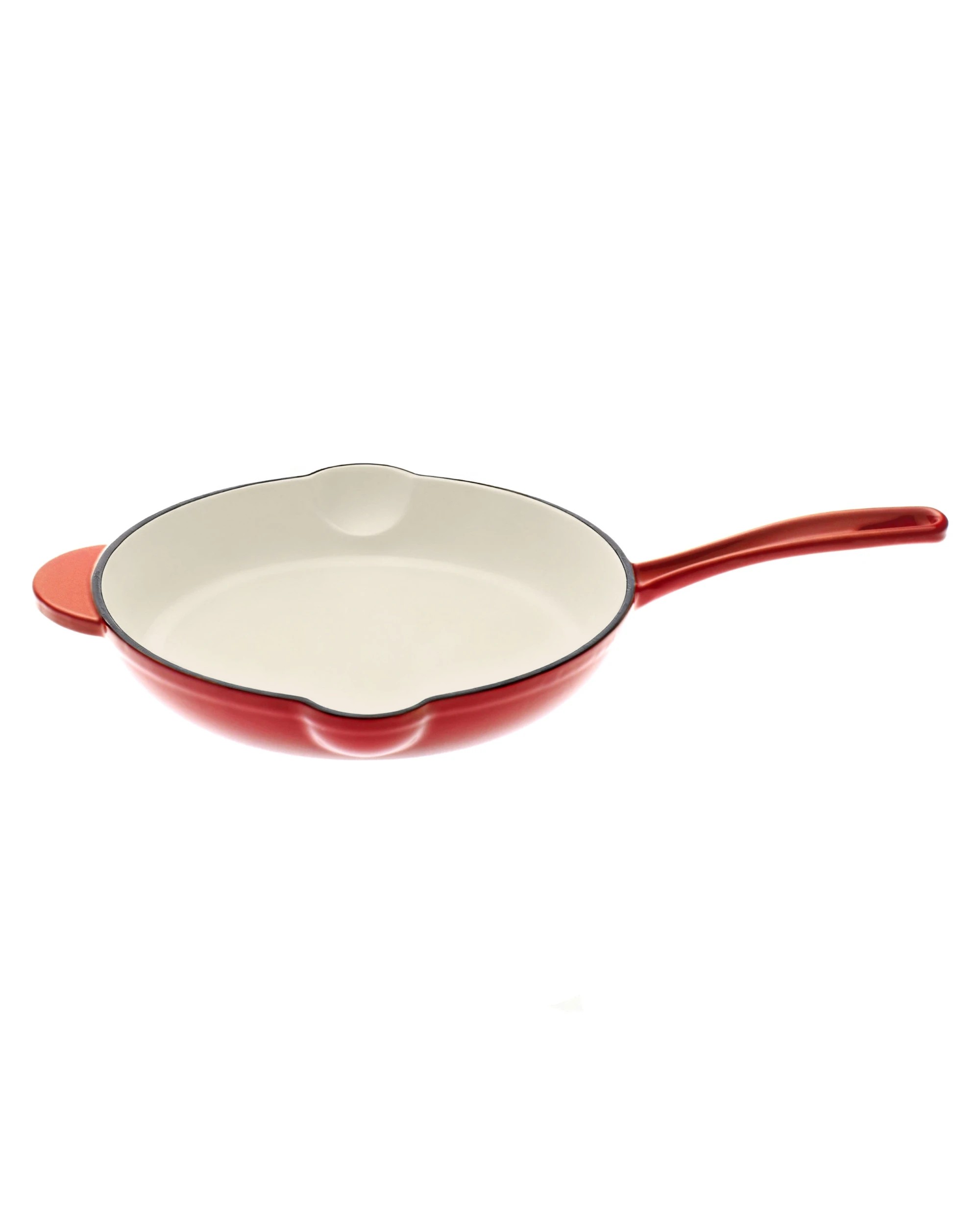 2 Gourmet Kitchen Enamelled Cast Iron Fry Pan 26cm - Black Cherry Red, 2 of 8