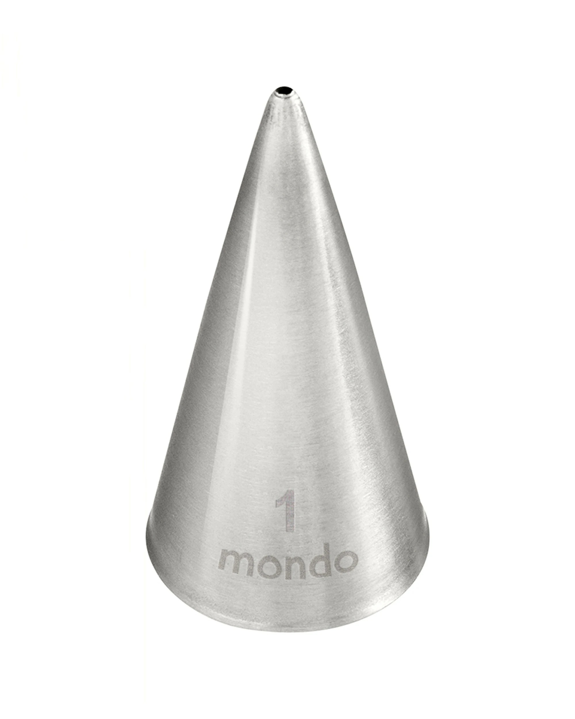 1 Mondo 1 Round Piping Tip Stainless Steel Seamless Durable Construction Cake Decorating Tool - Silver, 1 of 3
