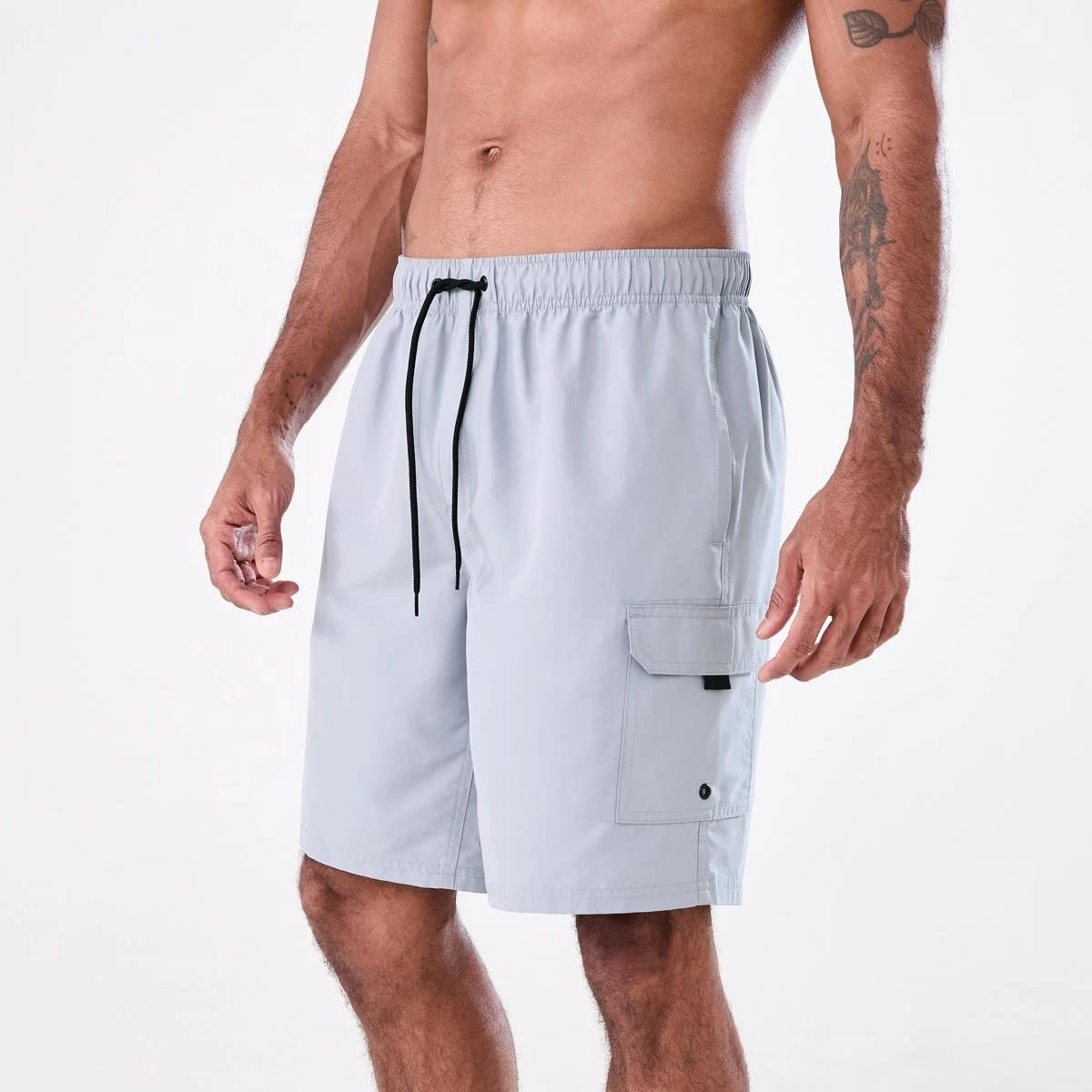 2 Elastic Waist Regular Cargo Boardshorts RAINDROPS GREY, 2 of 7