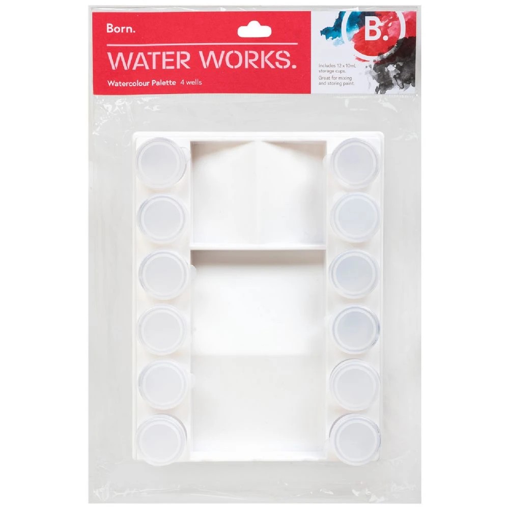 1 Born 4 Well Palette and Storage Cups, 1 of 2