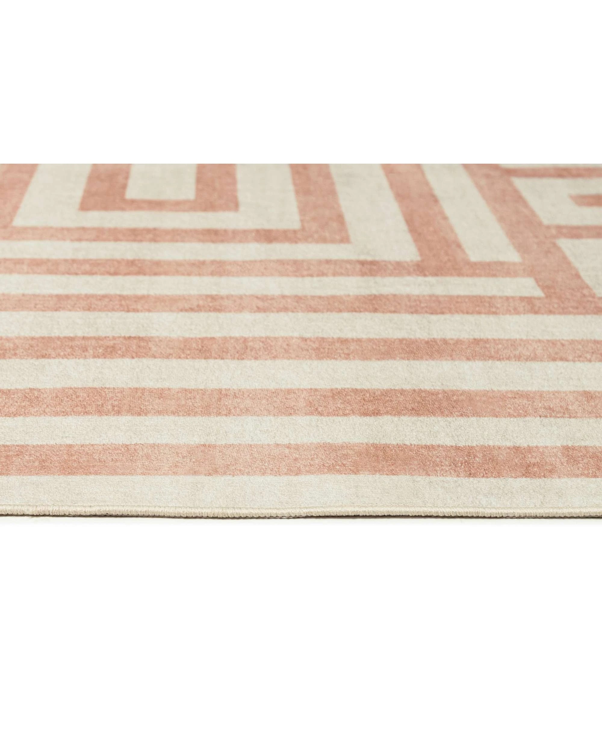 6 Loopsie Makini Geometric Washable Rug-290cm x 200cm - Beige, 6 of 8