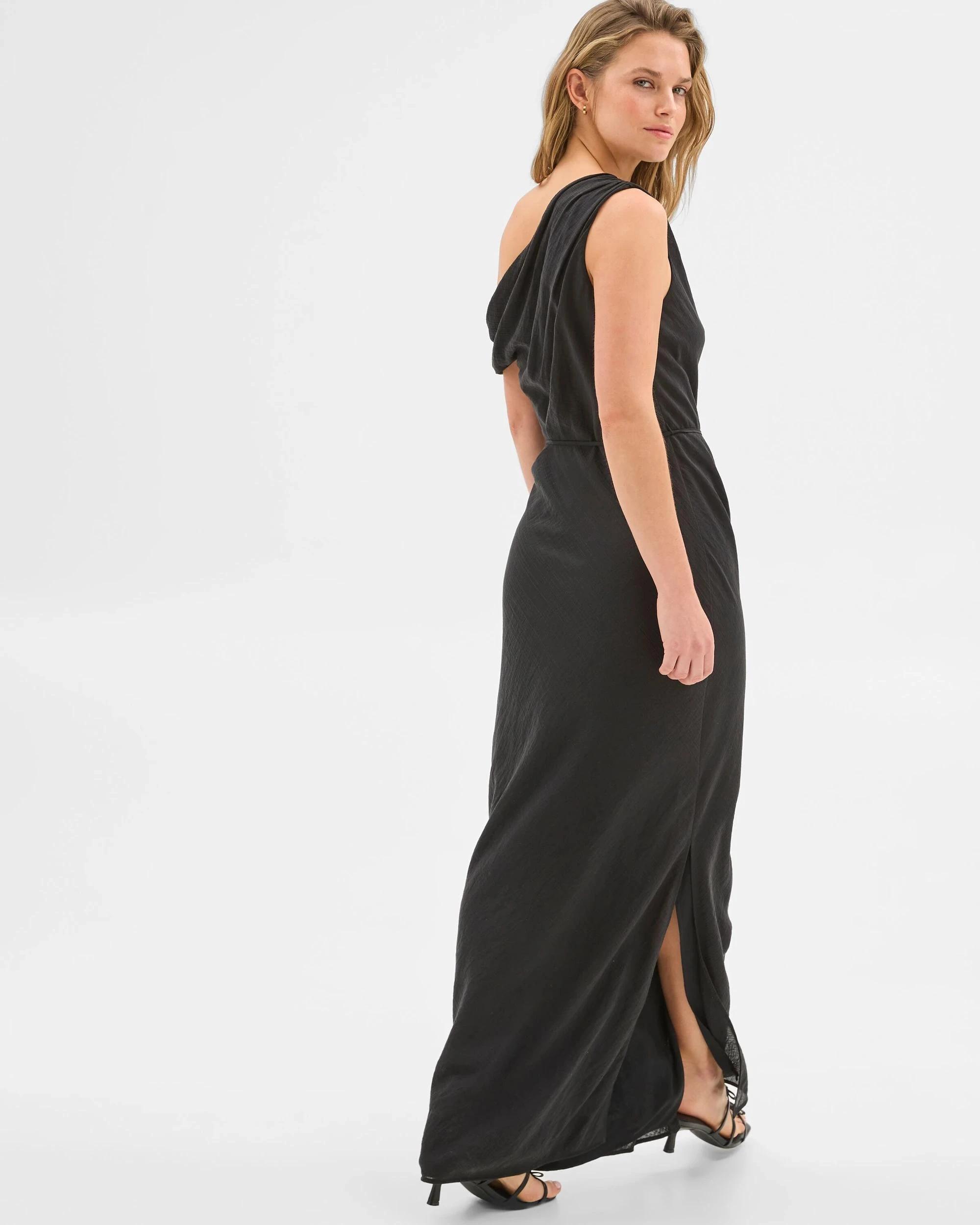3 Off The Shoulder Midi Dress - Lily Loves BLACK, 3 of 7