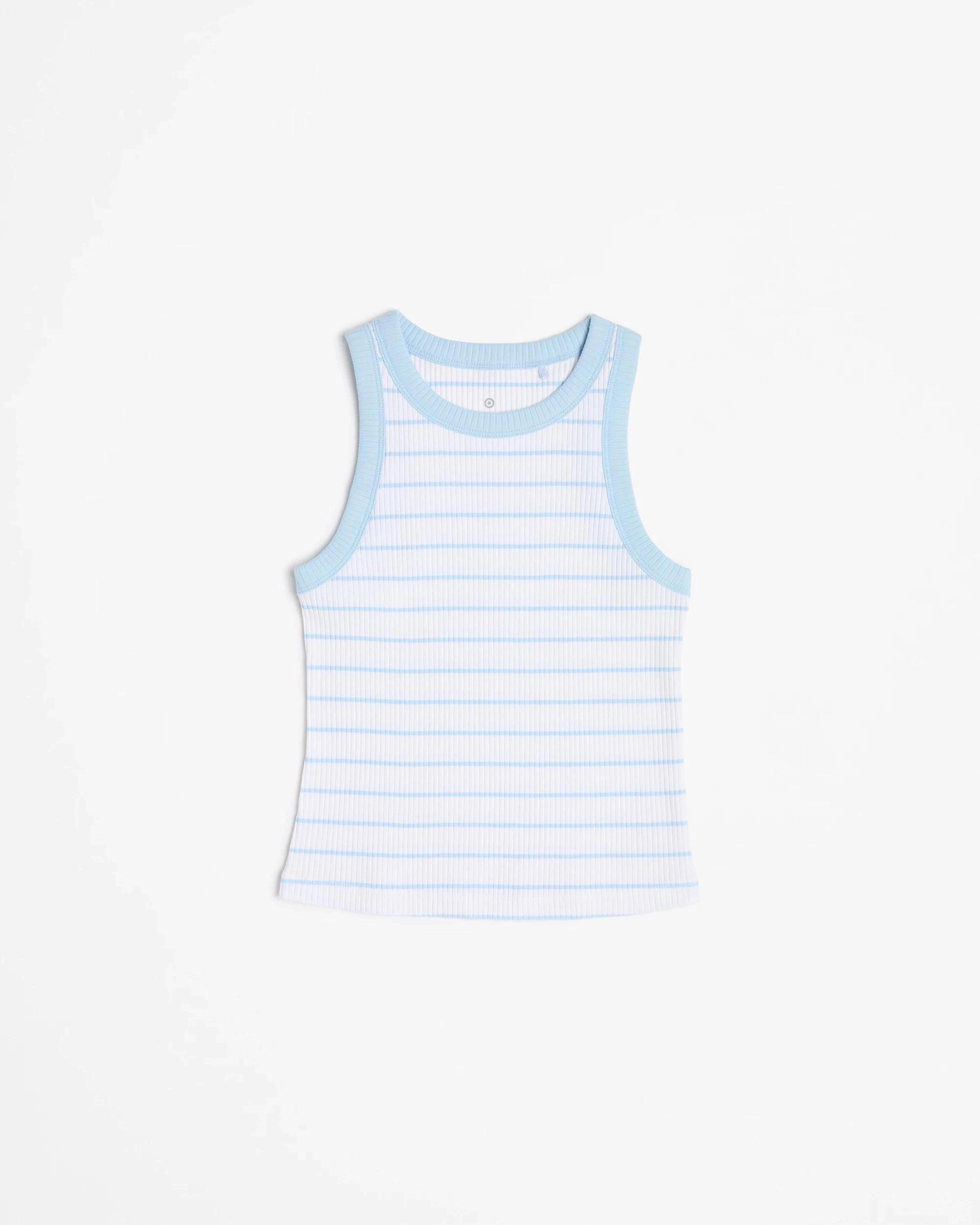1 Target Australian Cotton Racer Back Rib Tank LIGHT BLUE STRIPE, 1 of 3