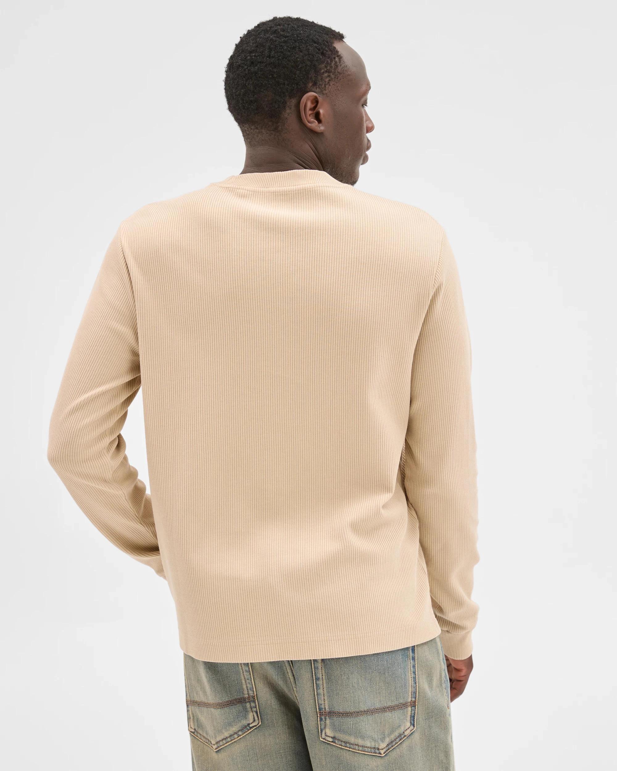 6 Commons Australian Cotton Relaxed Heavyweight Textured T-Shirt ACID SAND, 6 of 6