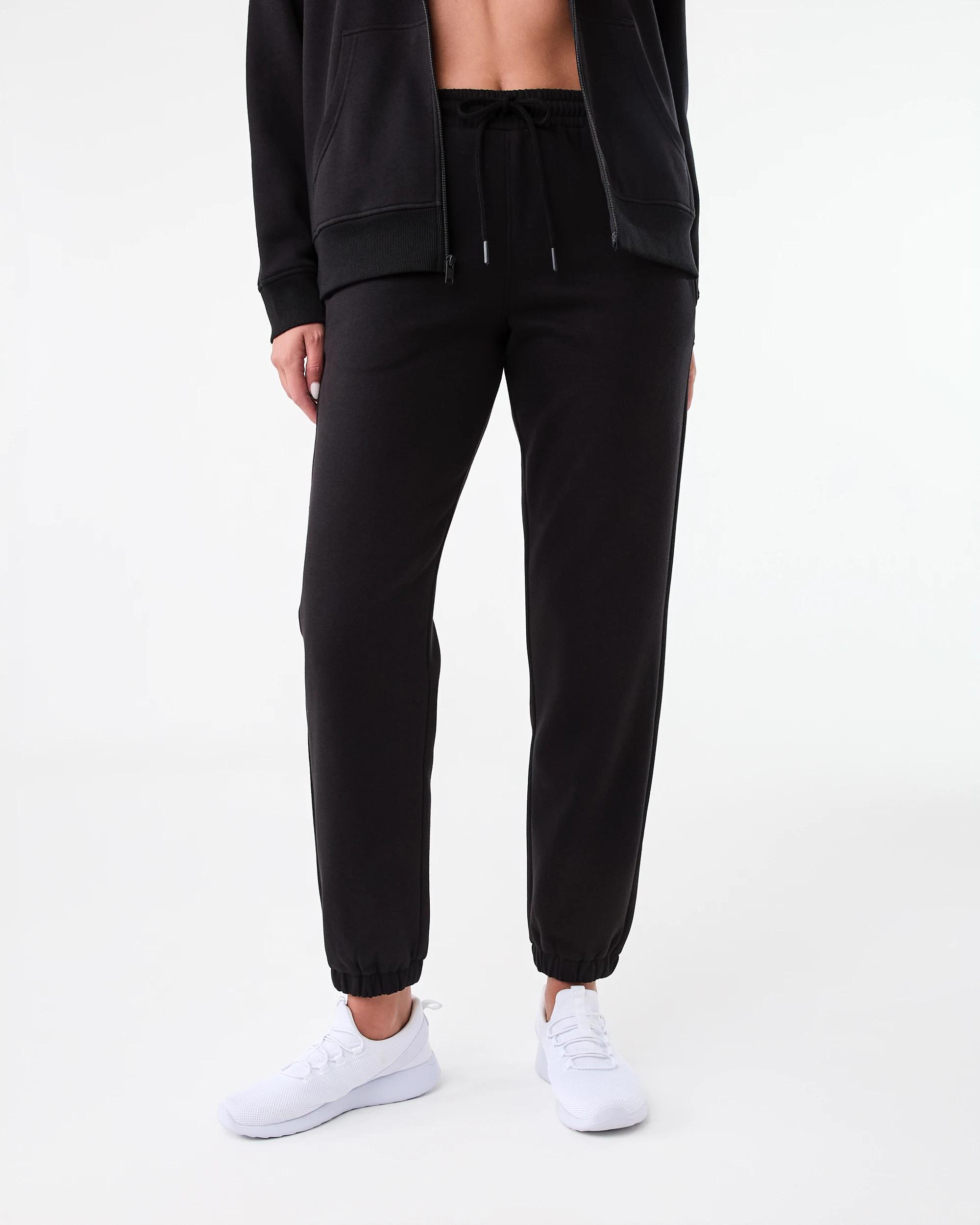 1 Active Womens Essential Cuff Trackpants Black, 1 of 6