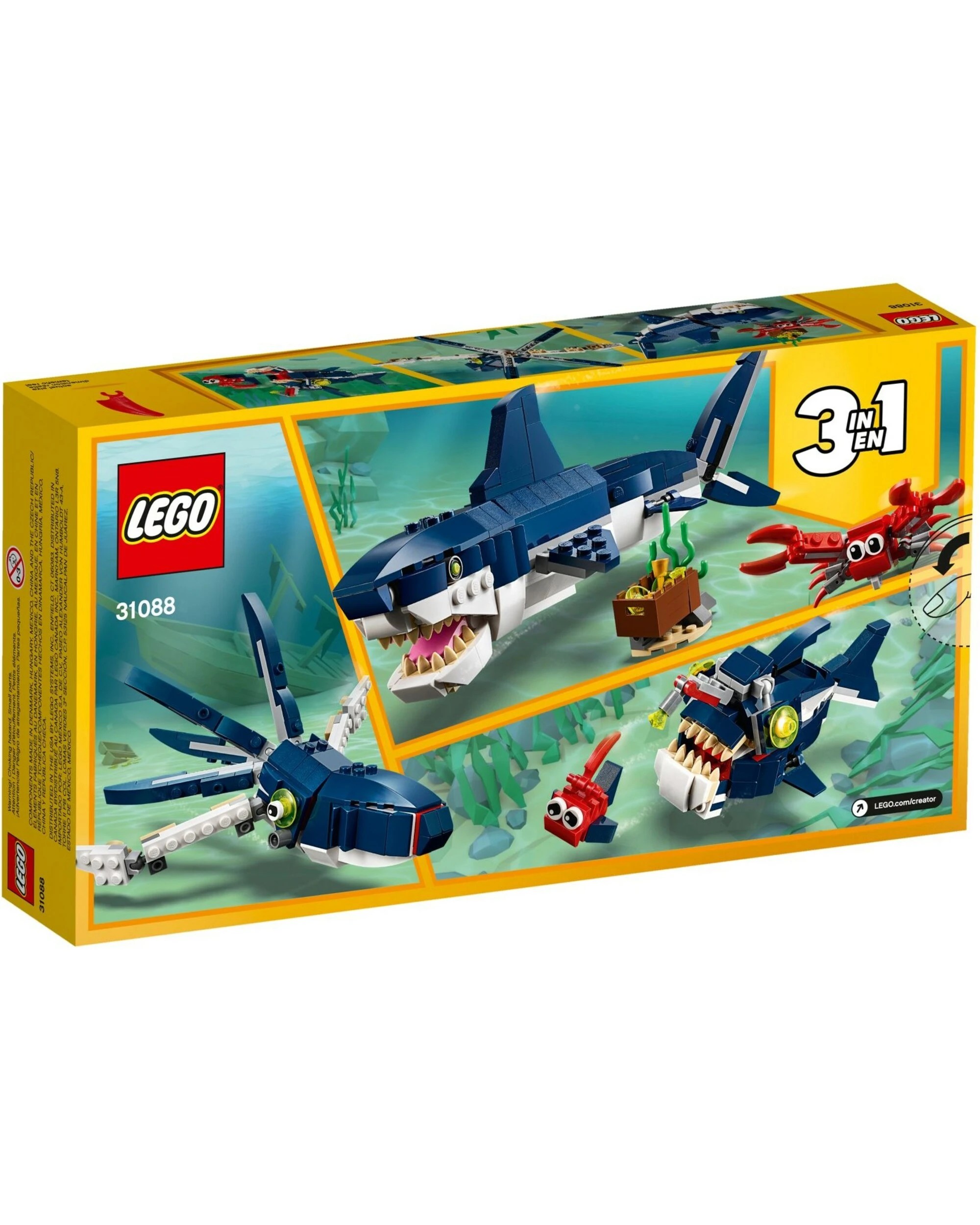 5 LEGO 31088 Deep Sea Creatures 3-in-1 Shark, Squid, Anglerfish Building Set, 5 of 5