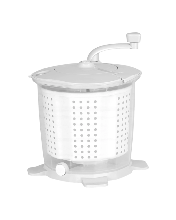 Devanti Portable Washing Machine Manual Spin Dryer Compact for Camping Caravan - White