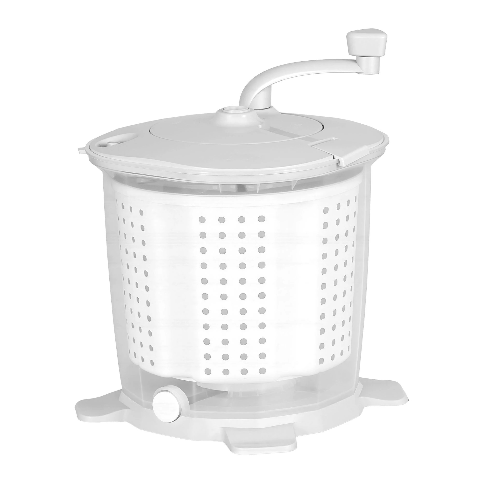 1 Devanti Portable Washing Machine Manual Spin Dryer Compact for Camping Caravan - White, 1 of 5
