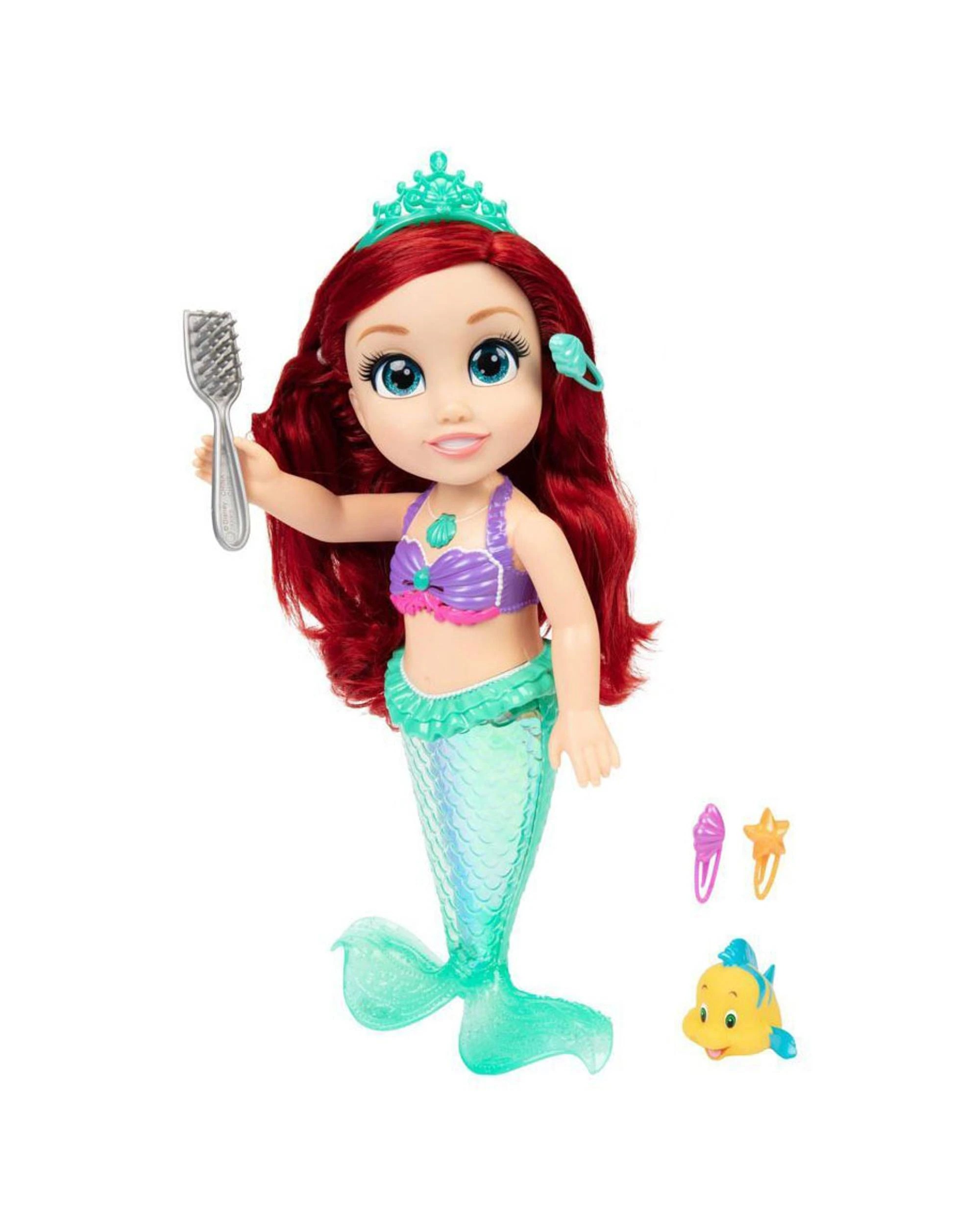 3 Disney Princess My Singing Friend Ariel and Flounder Feature Doll, 3 of 4