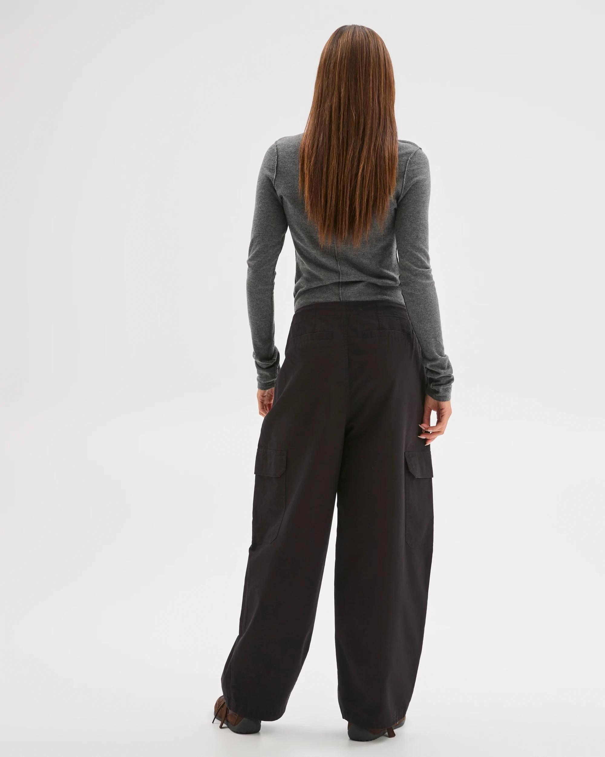 7 Lily Loves Australian Cotton Contrast Pocket Cargo Pants BLACK, 7 of 7