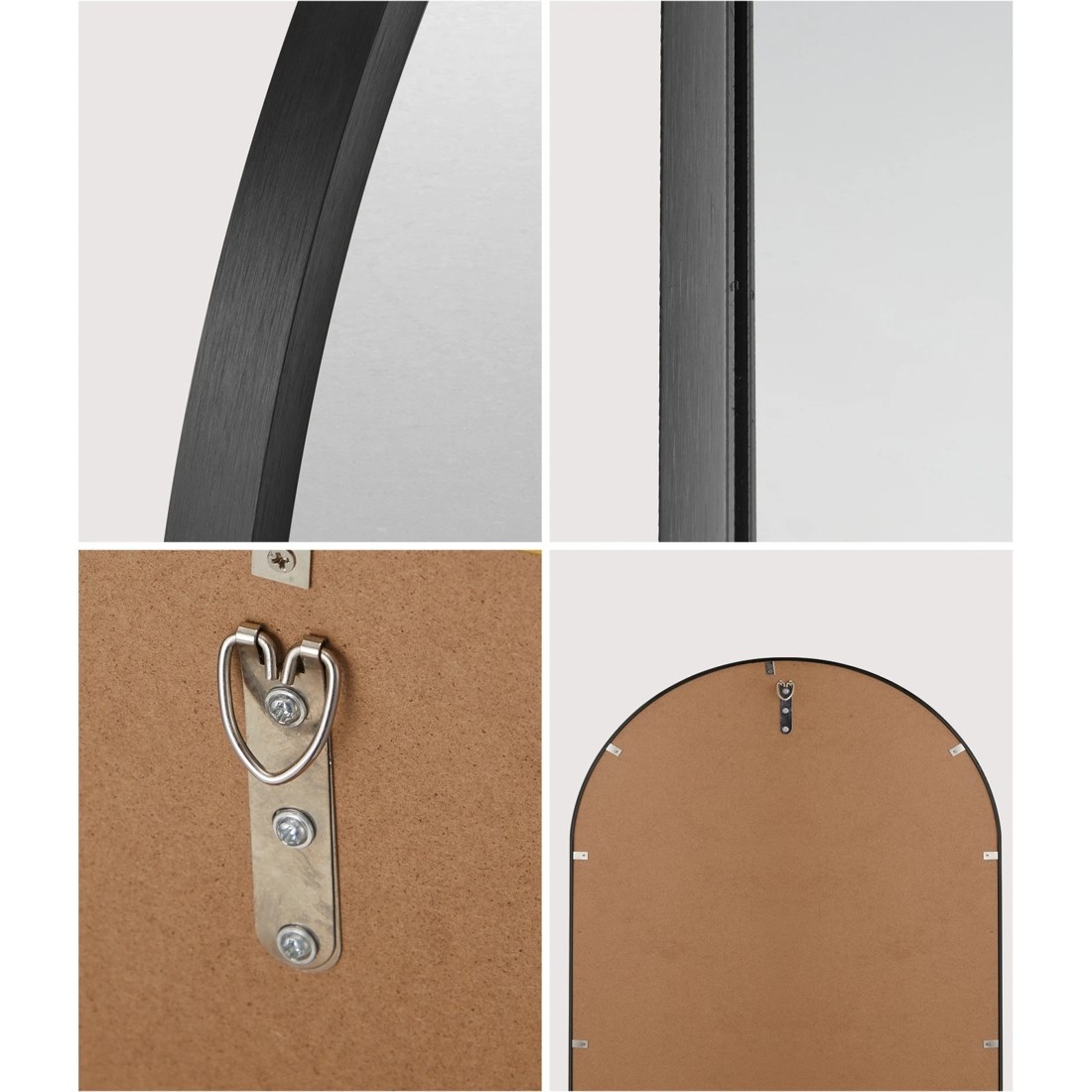 4 Oikiture Wall Mirrors Oval Makeup Mirror Bedroom Home Decor 84x50cm
 - Black, 4 of 9