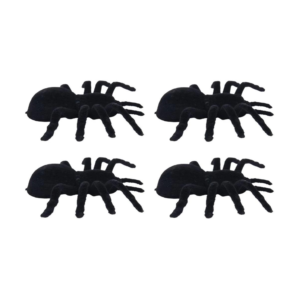 3 4 Pack Flocked Tarantulas, 3 of 7