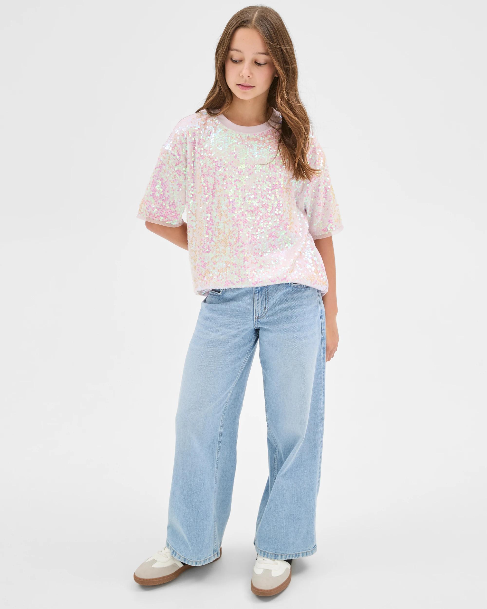 1 Target Kids Sequin Oversized T-Shirt IRIDESCENT, 1 of 6