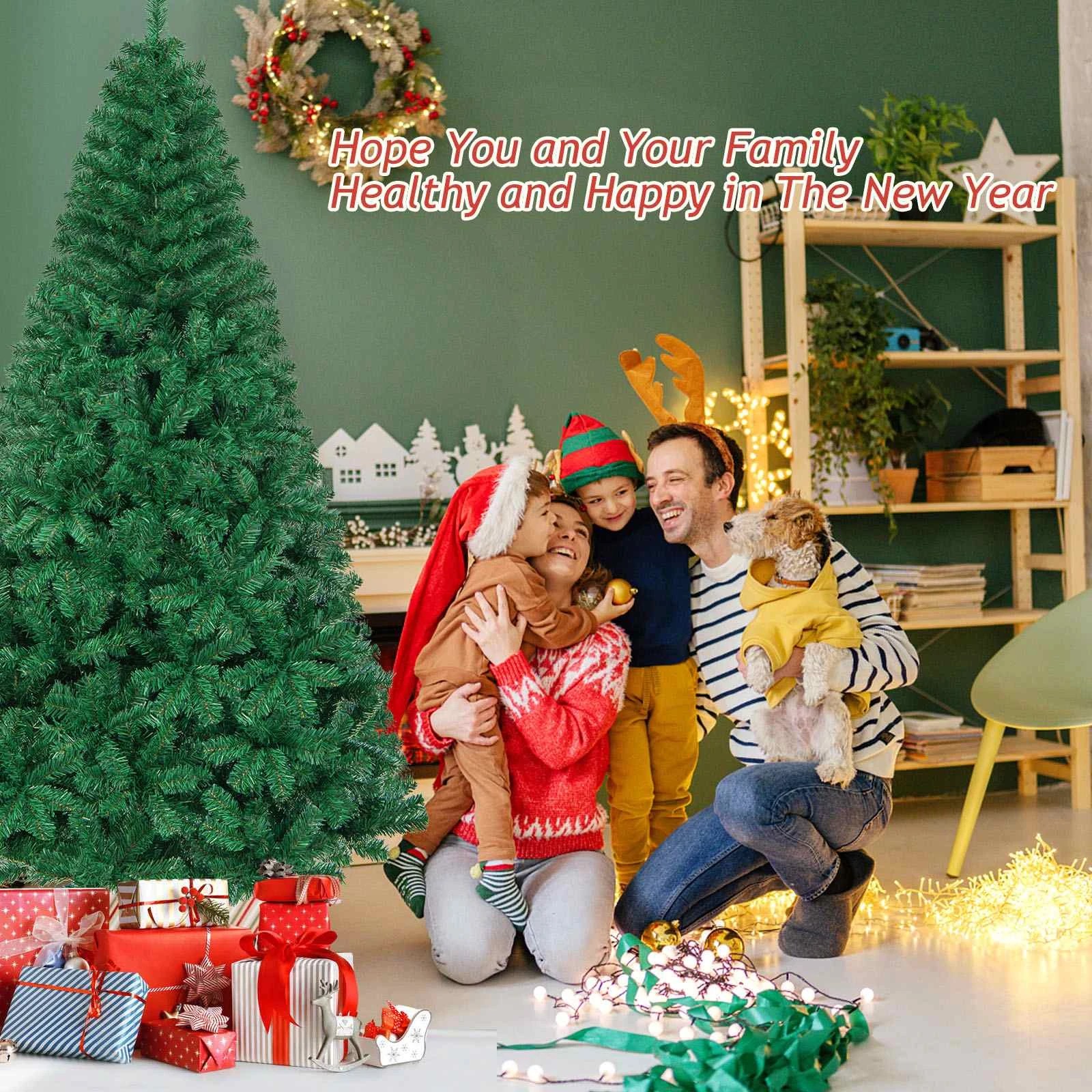 3 Costway 2.1M (7ft) PVC Artificial Christmas Tree - Green, 3 of 3