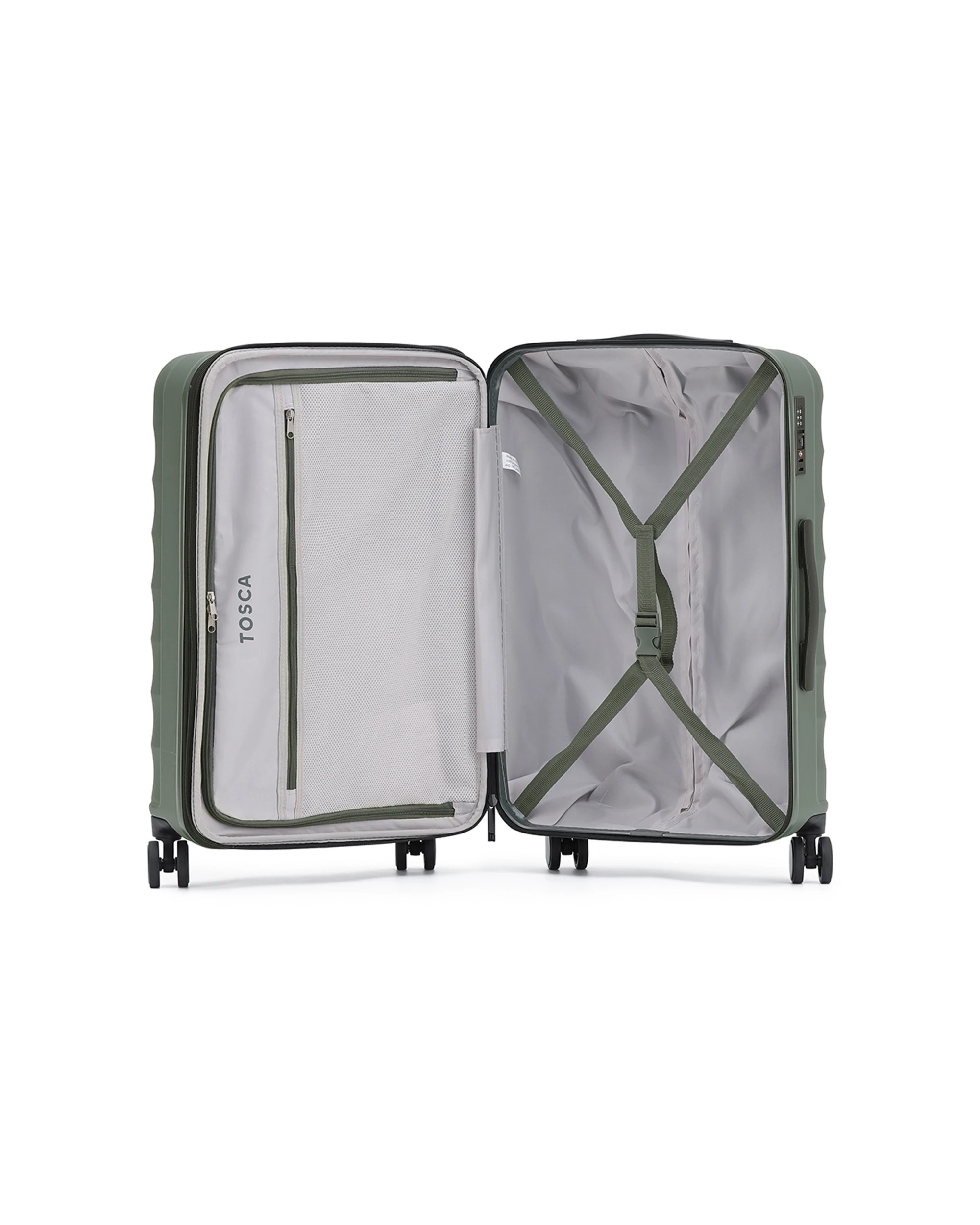 3 Tosca Interstellar 2.0 Hard Shell Luggage Suitcase 20" Small - Green, 3 of 6