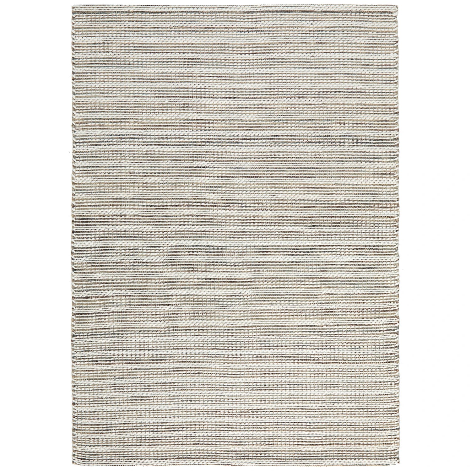 2 Common Ground Rugs Nordica 315 225x155cm - Medium Handmade Wool Floor Rug - Off White - Silver, 2 of 9