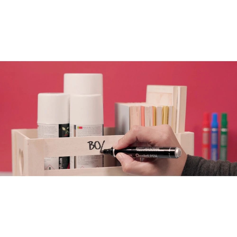3 Pentel N50 Permanent Marker Bullet Tip Red, 3 of 7