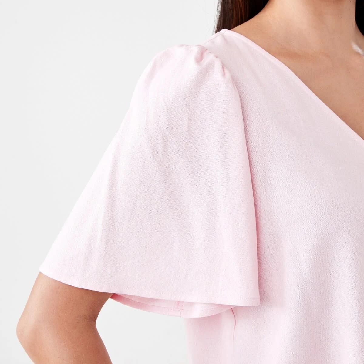 6 Short Sleeve Flutter Top SOFT BLOSSOM, 6 of 6