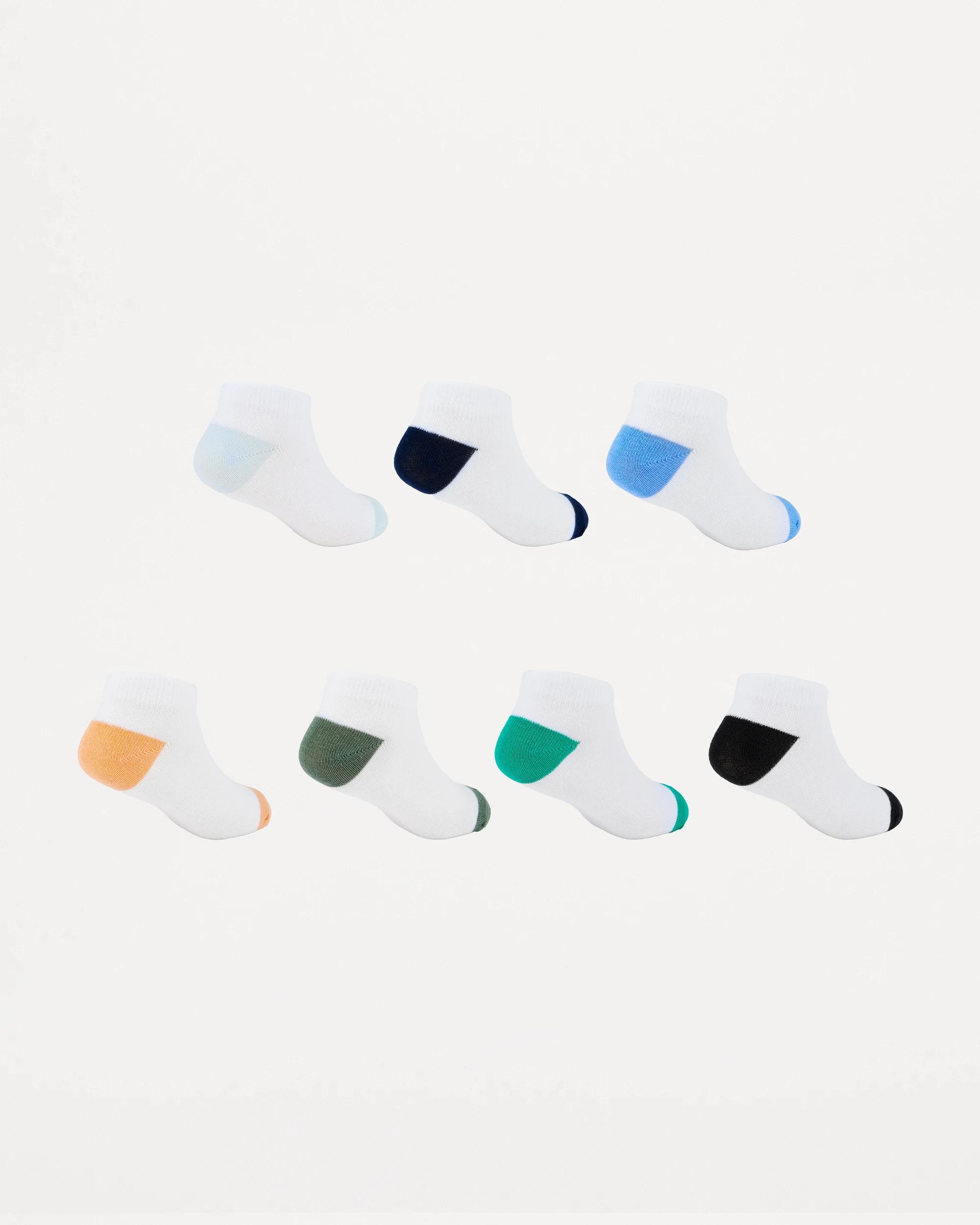 2 7 Pack Low Cut Socks Multi Col, 2 of 3
