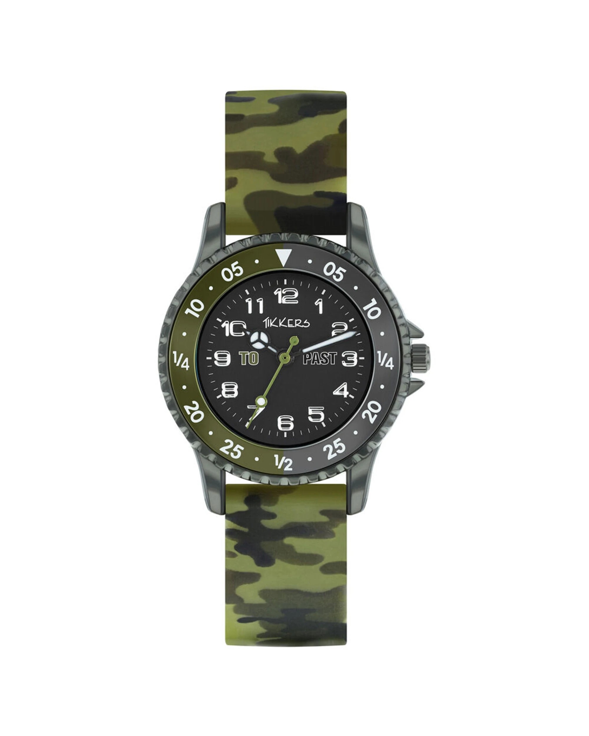 1 Tikkers Time Teacher Adventure Watch With Camo Silicone Straps - Pattern, 1 of 3