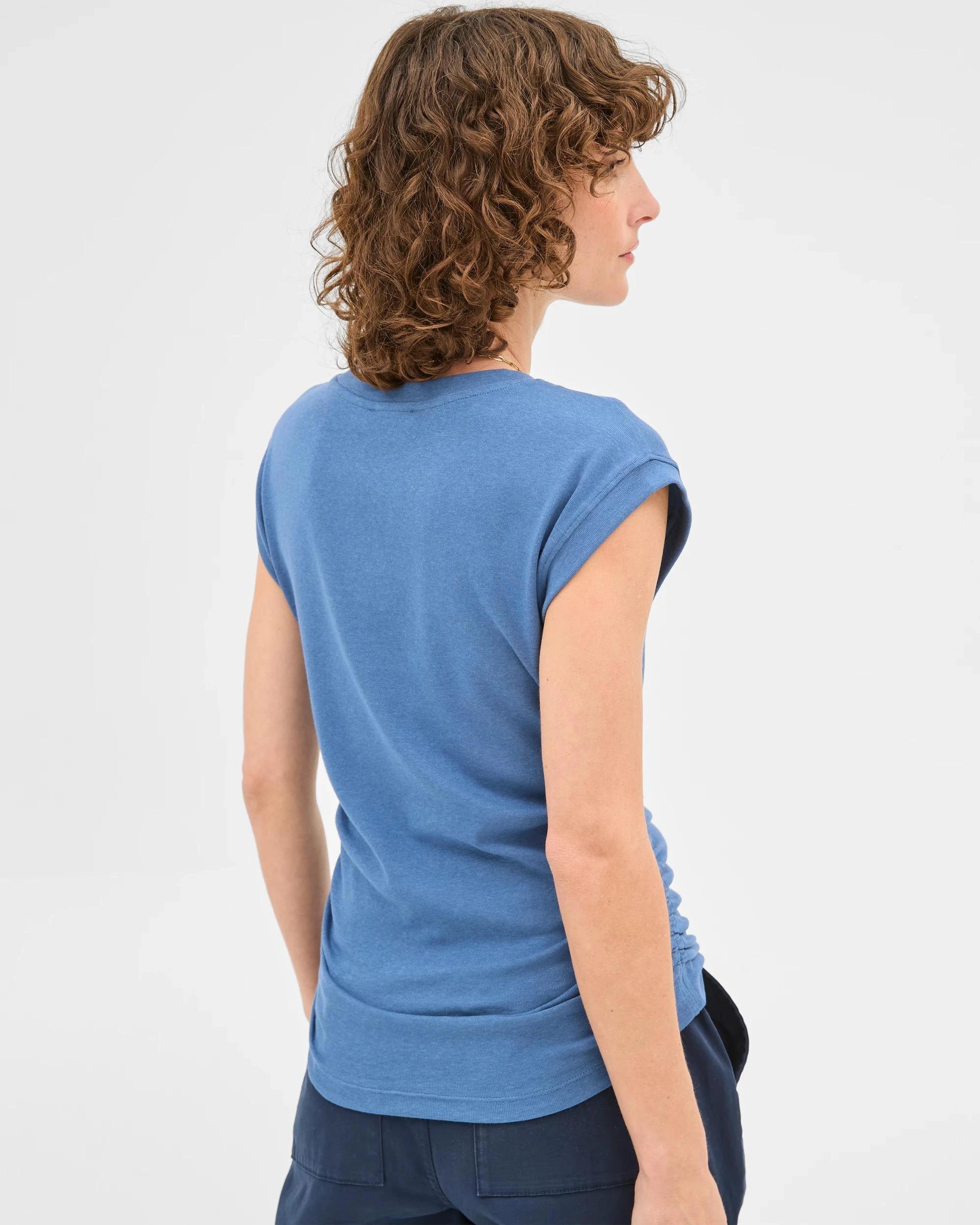 6 Target Gathered Waist Muscle T-Shirt BLUE JAY, 6 of 7