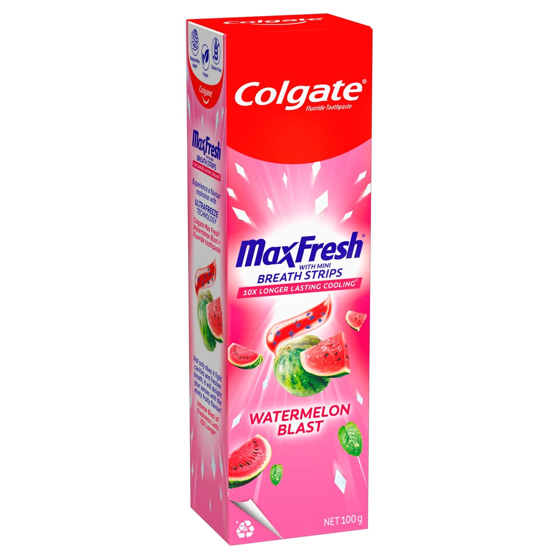 1 Colgate Max Fresh Watermelon Blast Toothpaste 100g, 1 of 10