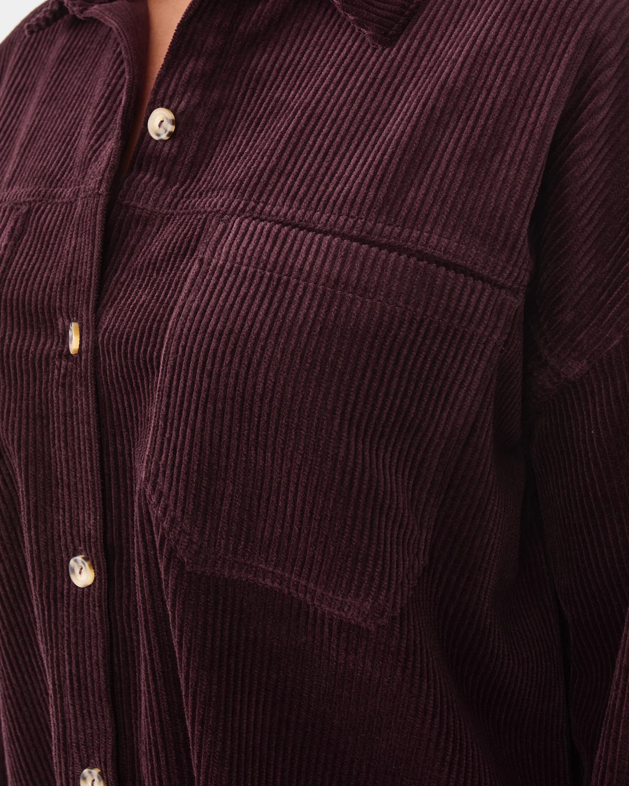 6 Long Sleeve Corduroy Shirt Fudge, 6 of 8