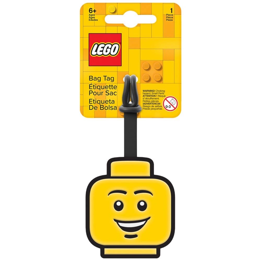 1 Lego Luggage Tag Minifigure Head, 1 of 3