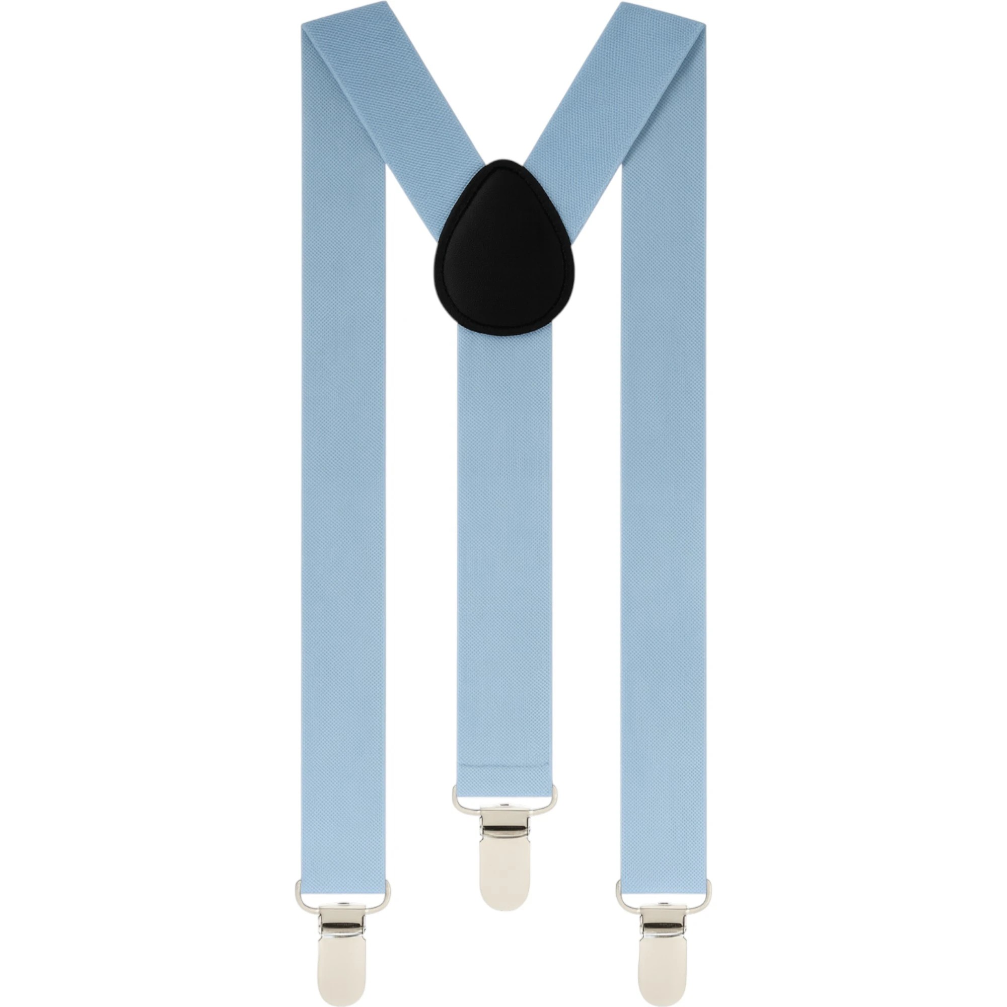 3 Zasel Mens Extra Long Adjustable 138cm Light Blue Suspenders - Blue, 3 of 3