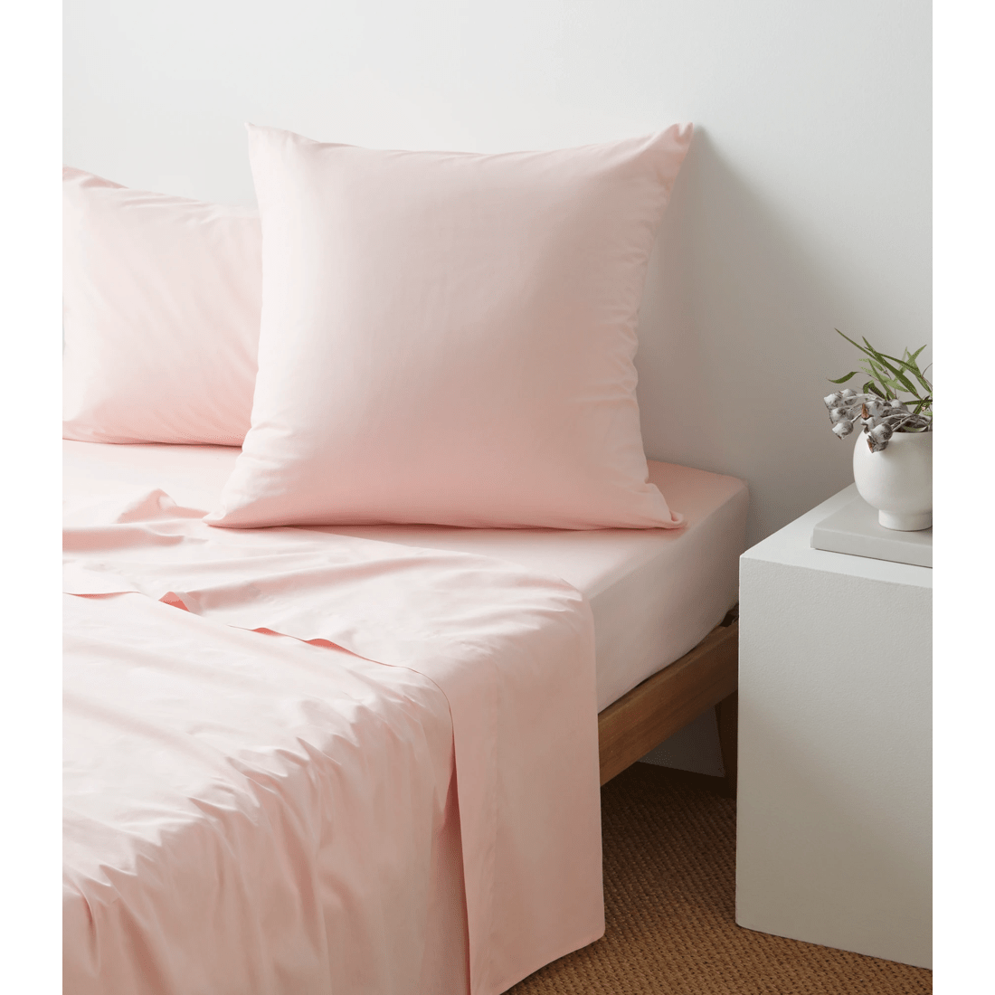 1 Target Australian Cotton 250 Thread Count European Pillowcases 2 Pack
 - Queen Bed
 - Pink, 1 of 2