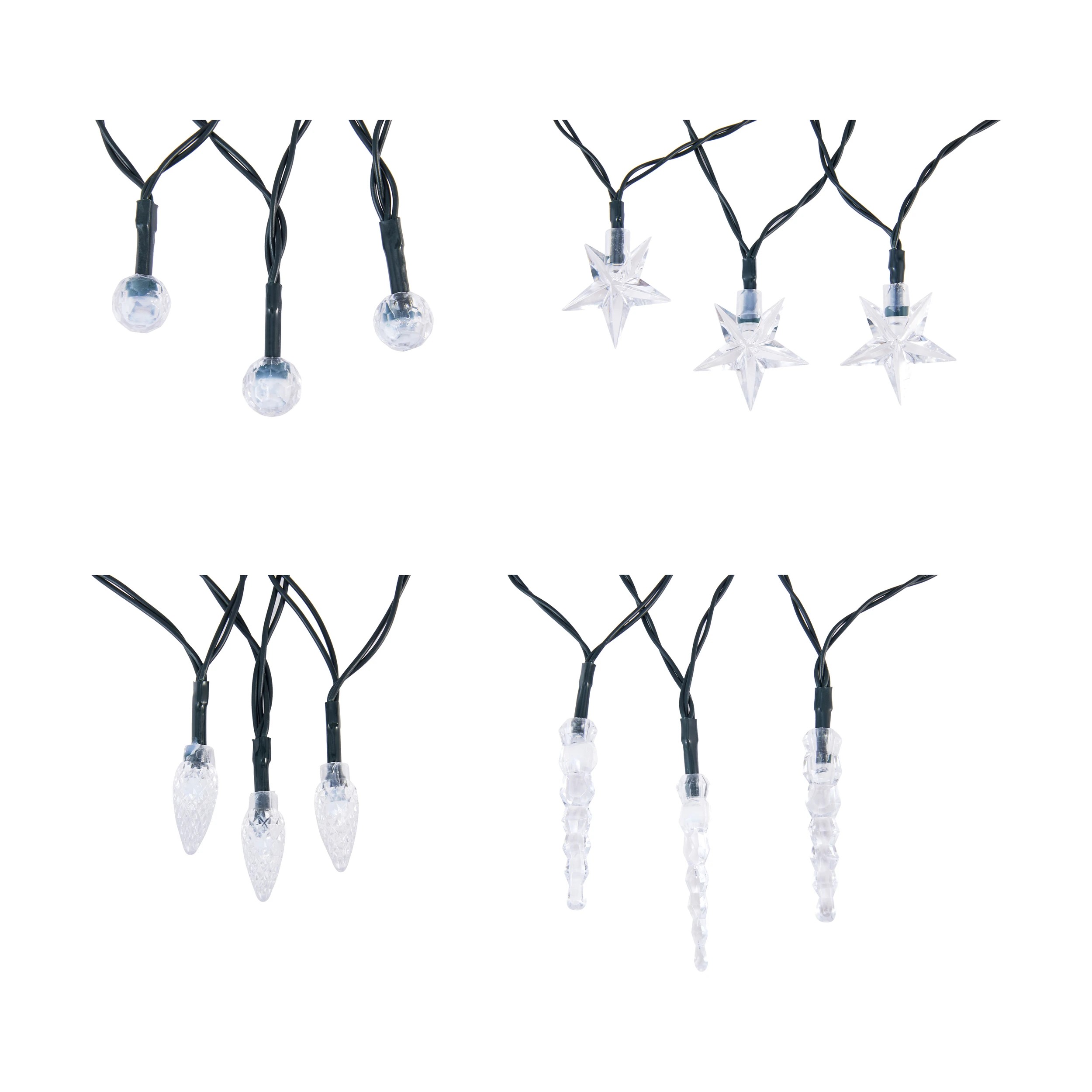 3 Solar Powered 24 LED Novelty String Lights - Assorted, 3 of 7