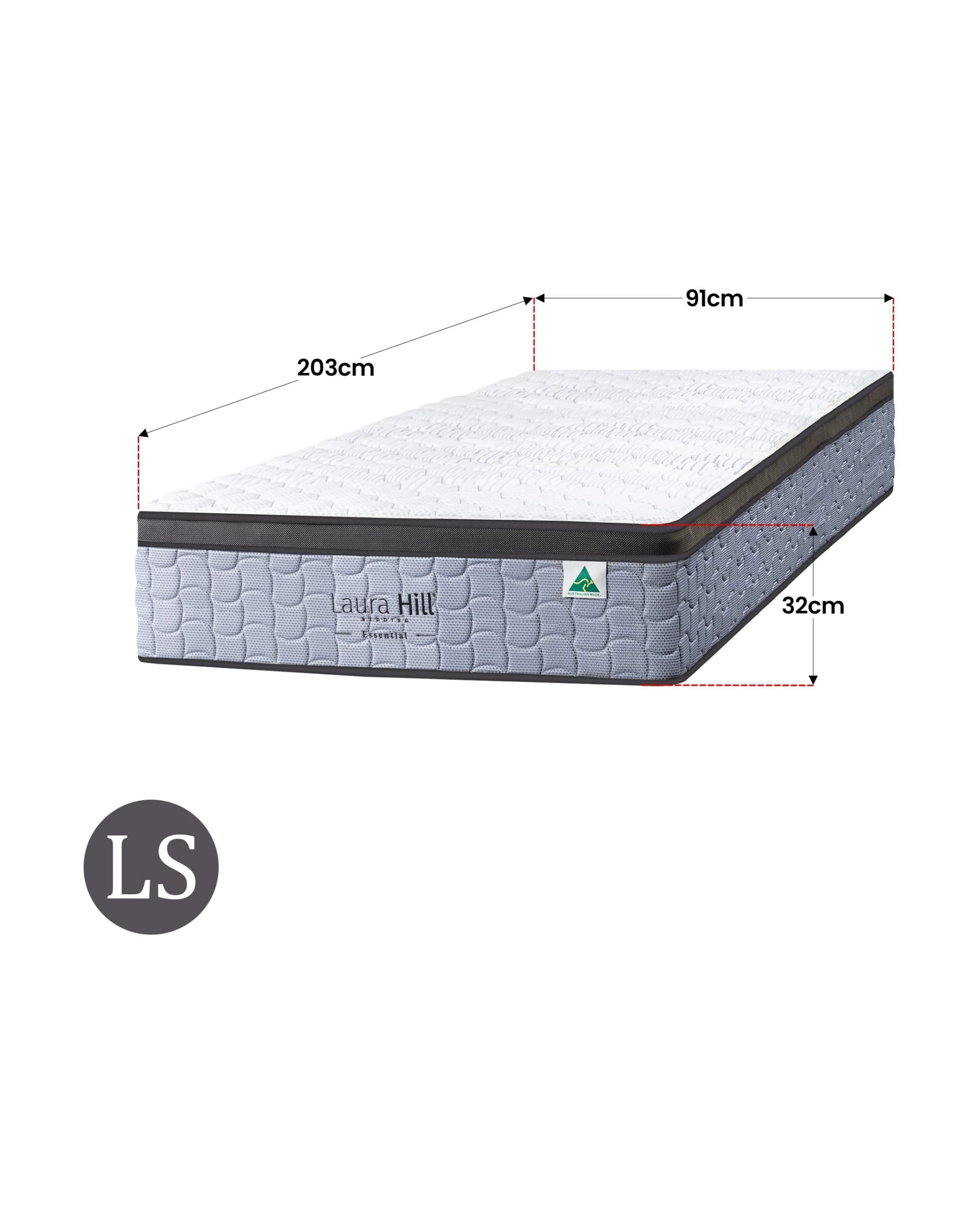3 Laura Hill Essential Australian Made Long Single Premium Mattress, 3 of 3
