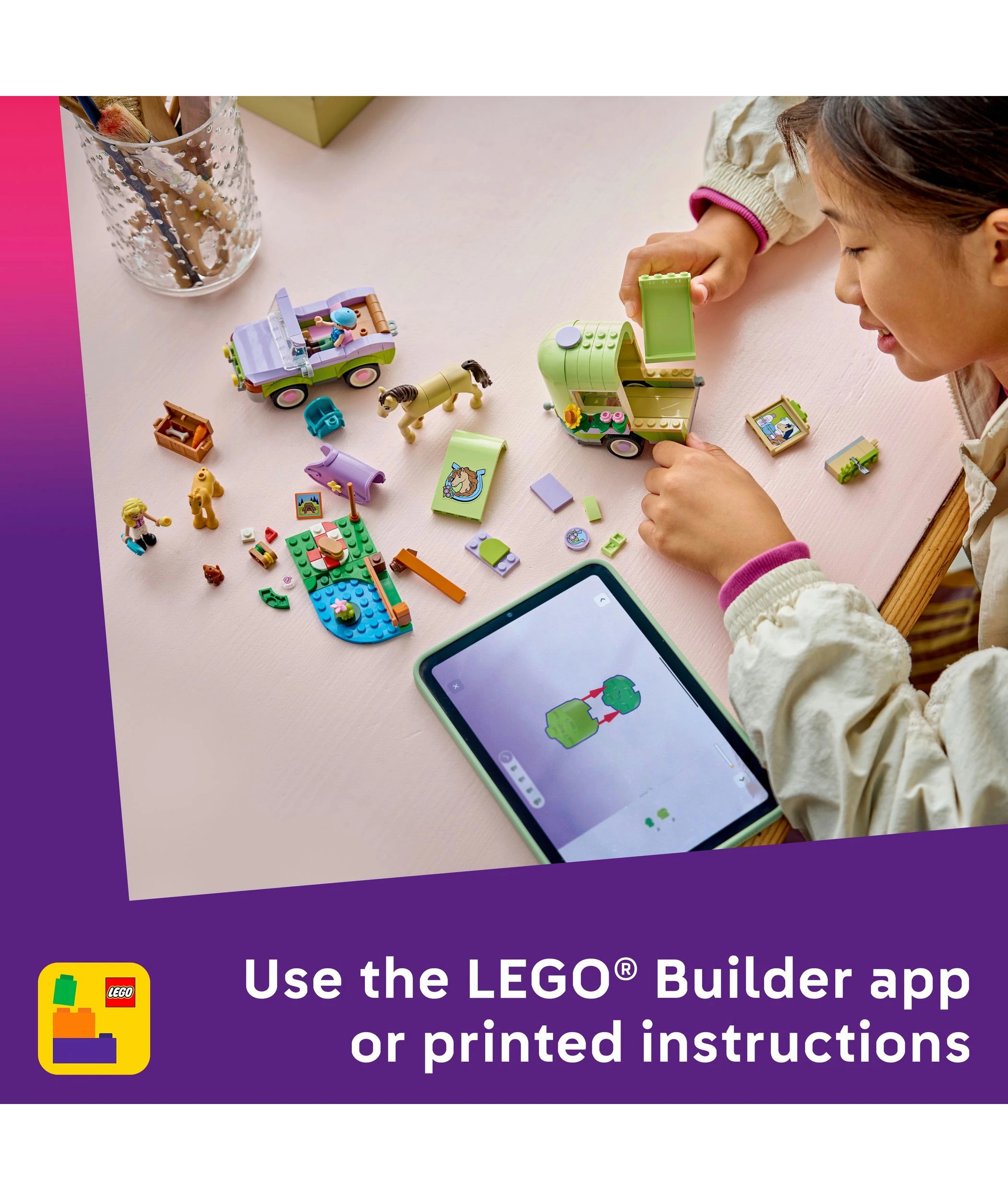 7 LEGO Friends Horse & Baby Foal Trailer 42695, 7 of 10