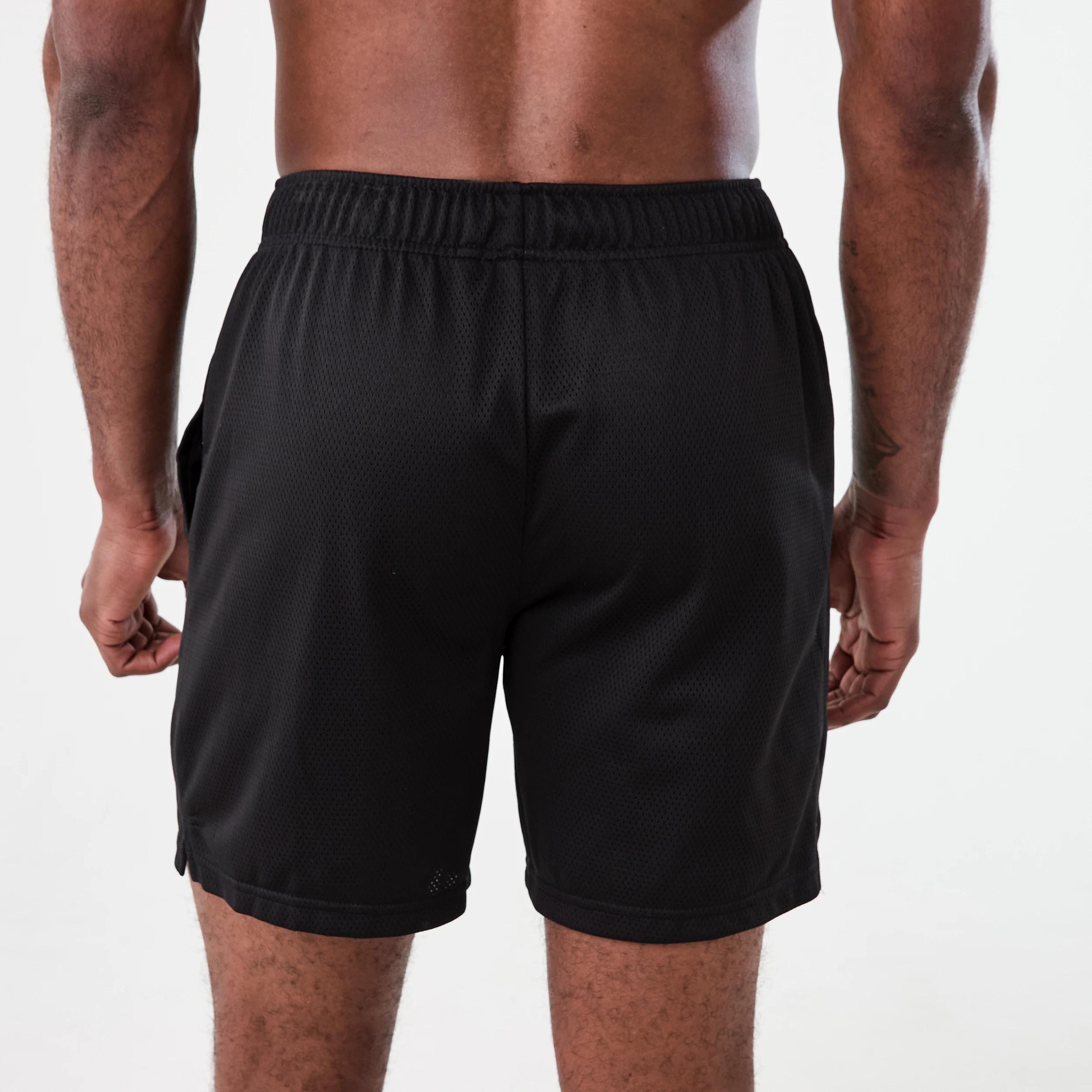 3 Active Mens Performance Mesh Shorts BLACK, 3 of 7