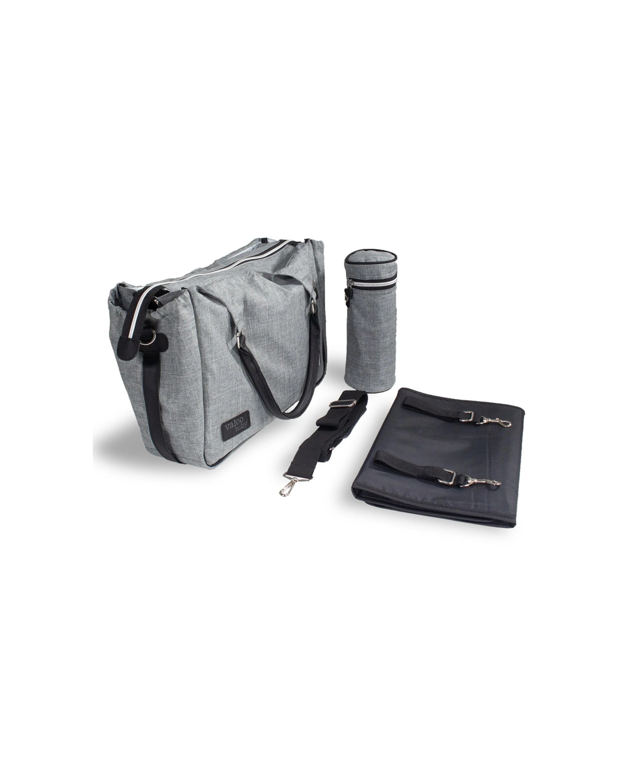5 Valcobaby Stroller Nappy Bag With Changing Pad Insulated Bottle Case - Grey, 5 of 9