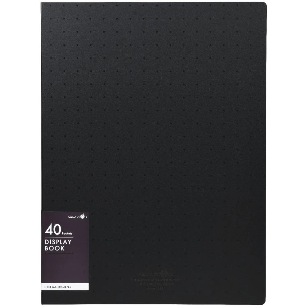 2 Aqua Drops A4 Display Book 40 Pocket Fixed Black, 2 of 4