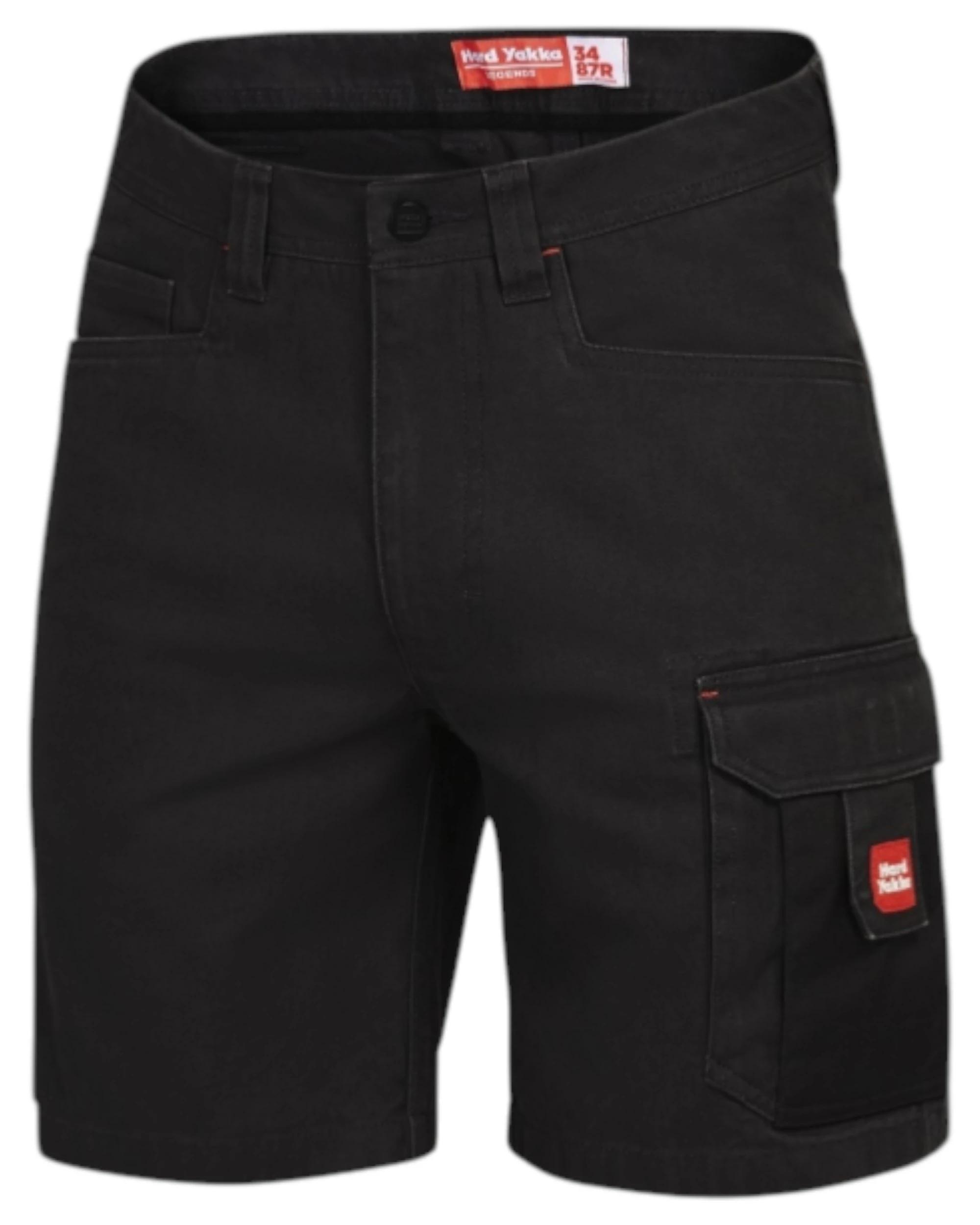 1 Hard Yakka Mens Legends Cargo Short Work Wear Black BLACK, 1 of 6