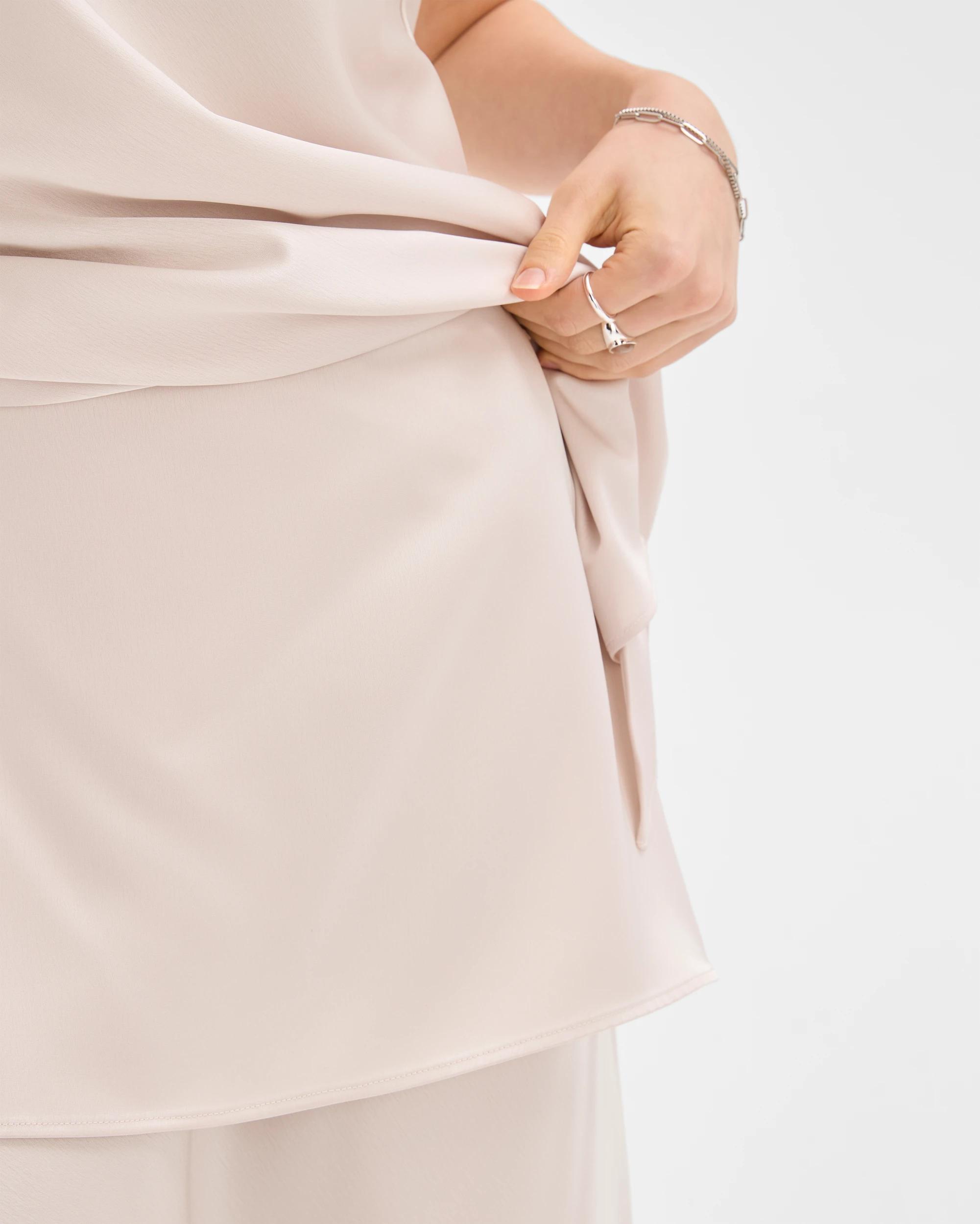 6 Lily Loves Satin Layered Maxi Skirt PEARL, 6 of 7