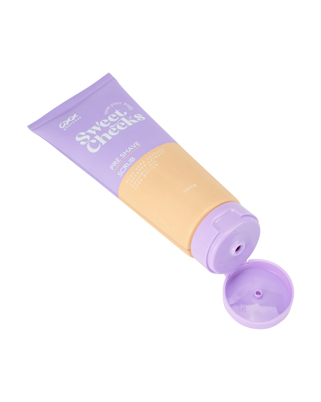 2 OXX Bodycare Sweet Cheeks Pre-Shave Scrub 200ml - Aloe Vera Extract, Lavender Extract, Coconut Oil and Shea Butter, 2 of 3