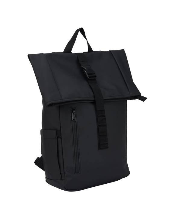 PU Roll Up Backpack - Black