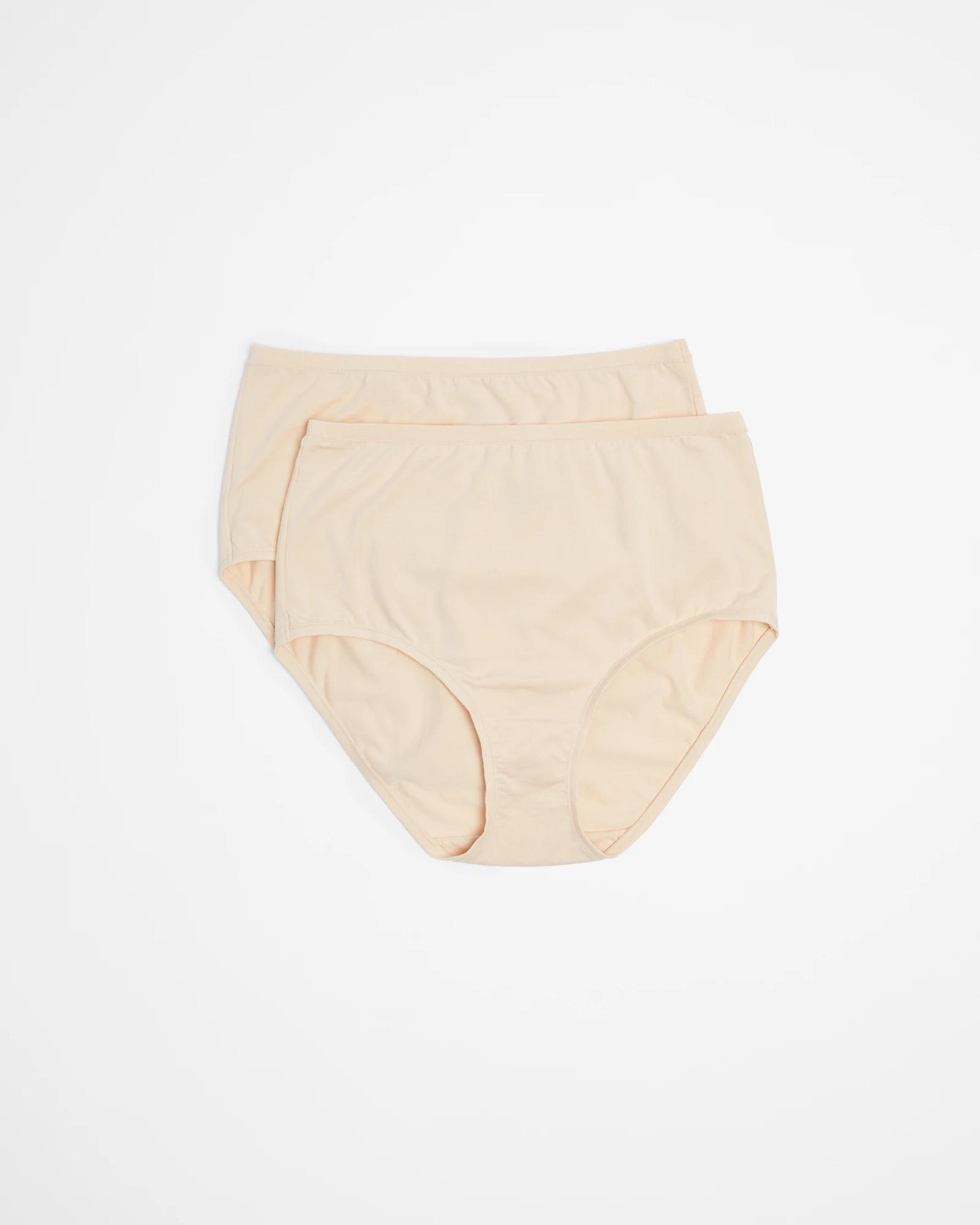 1 Target 2 Pack Bamboo Full Briefs BARE BEAUTY, 1 of 4